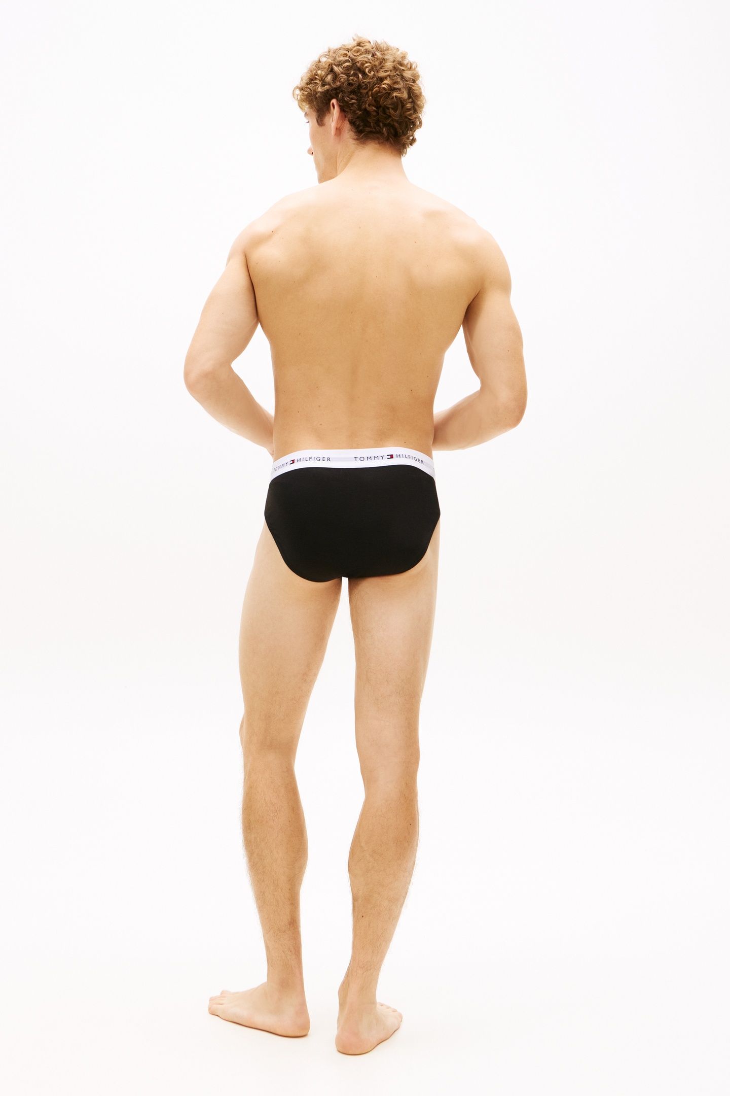 3-PACK SIGNATURE LOGO WAISTBAND BRIEFS BLACK WHITE 3