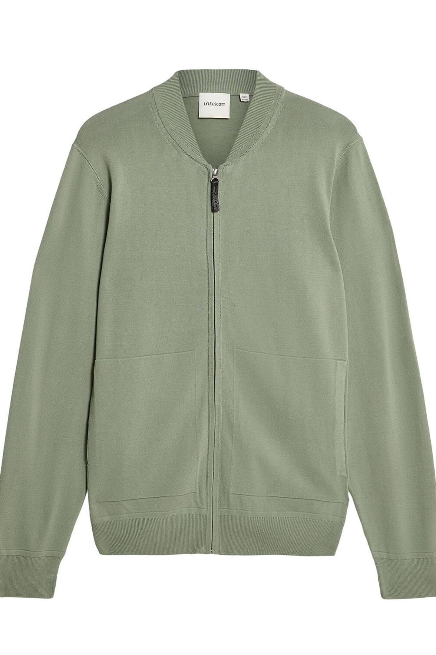 CARGO BOMBER COLLAR CARDIGAN WASHED SEAWEED 5