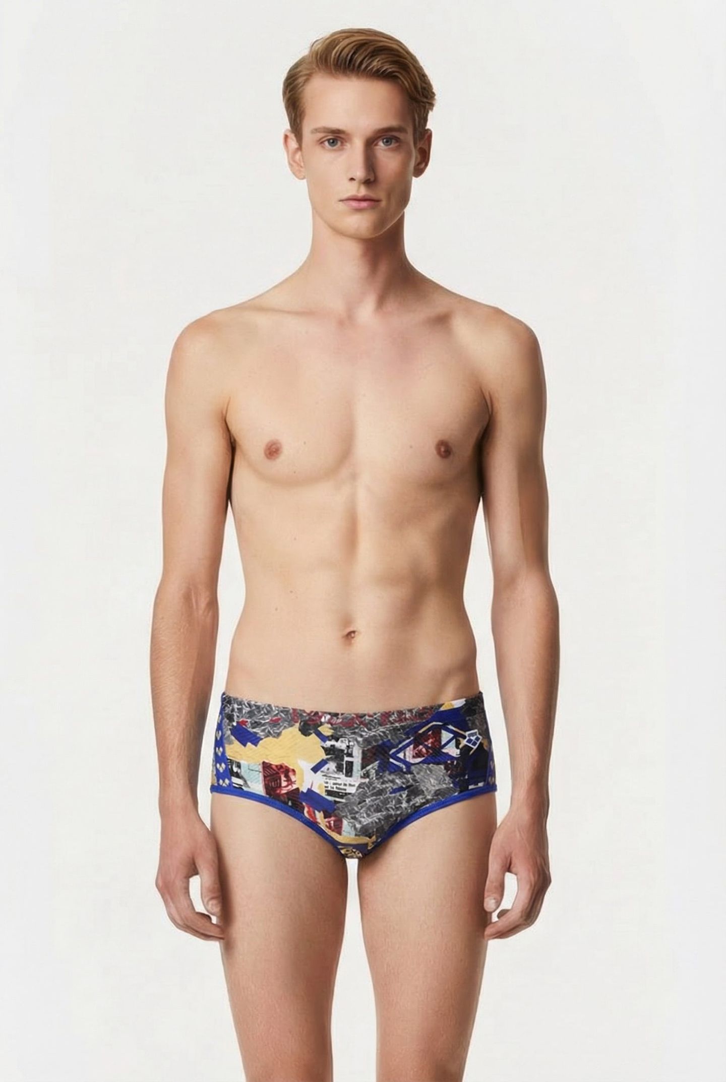 MEN'S ARENA ICONS SWIM LOW WAIST SHORT A NEON BLUE MULTI 1