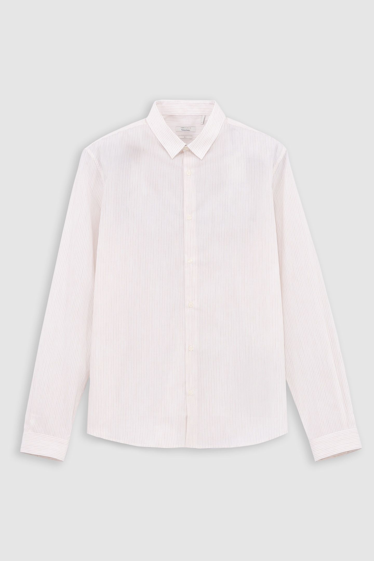 BEIGE SLIM SHIRT WITH WATERCOLOUR STRIPES 5