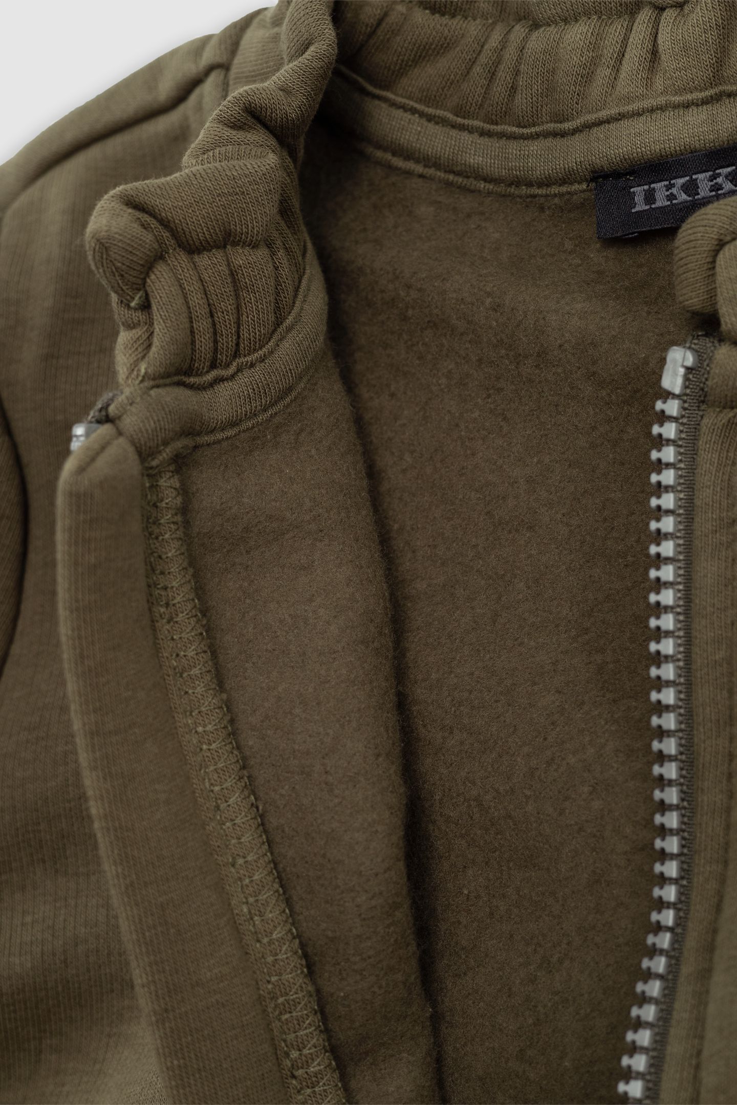 KHAKI CARDIGAN WITH FANCY BRAIDS ON GIRL'S POCKETS 5