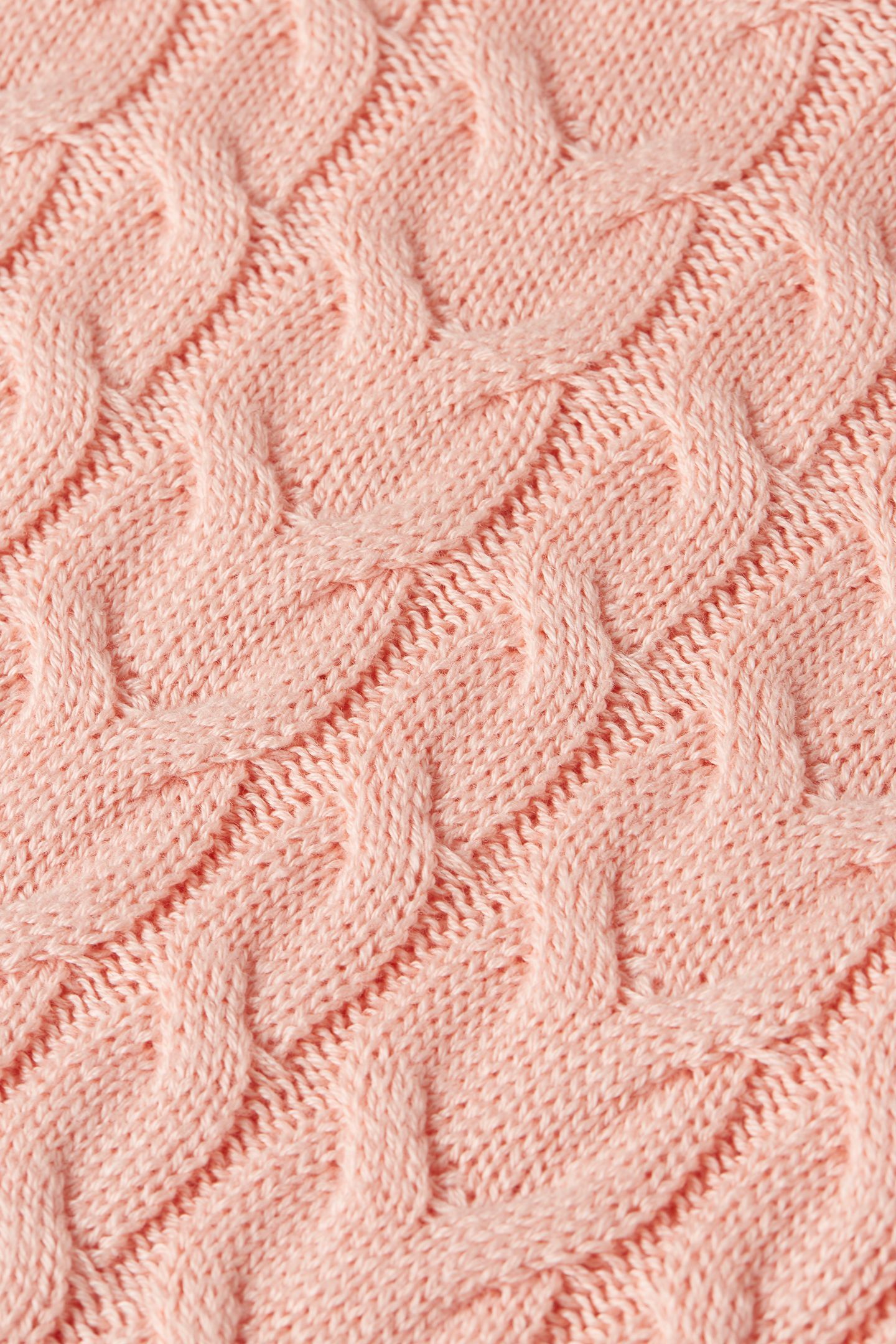 GIRLS CABLE SWEATER KNIT L/S APRICOT BLUSH 3