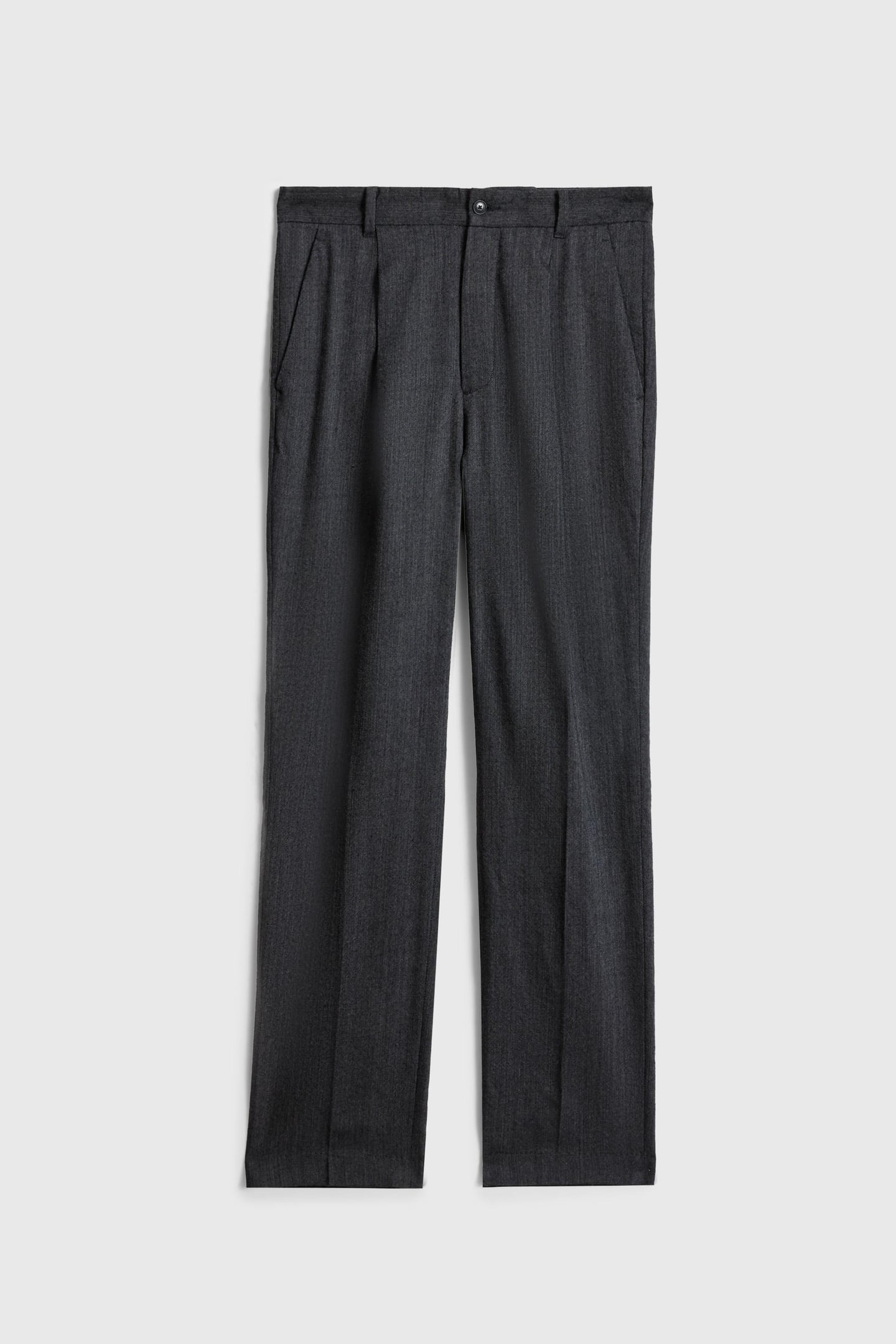 SLIM FIT PLEATED PANTS CARBON GREY 2