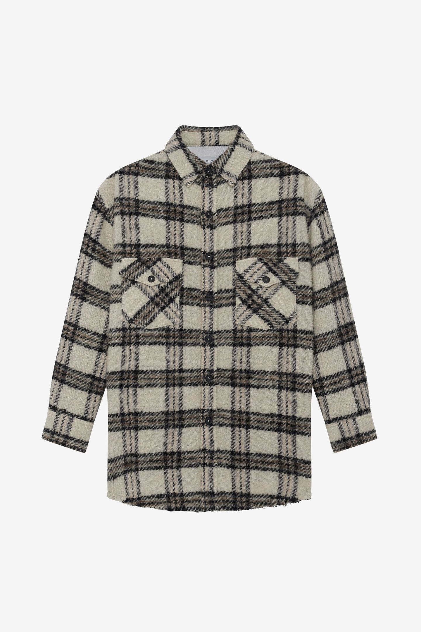BIELO OVERSHIRT ECRU/BLACK/GREY 4