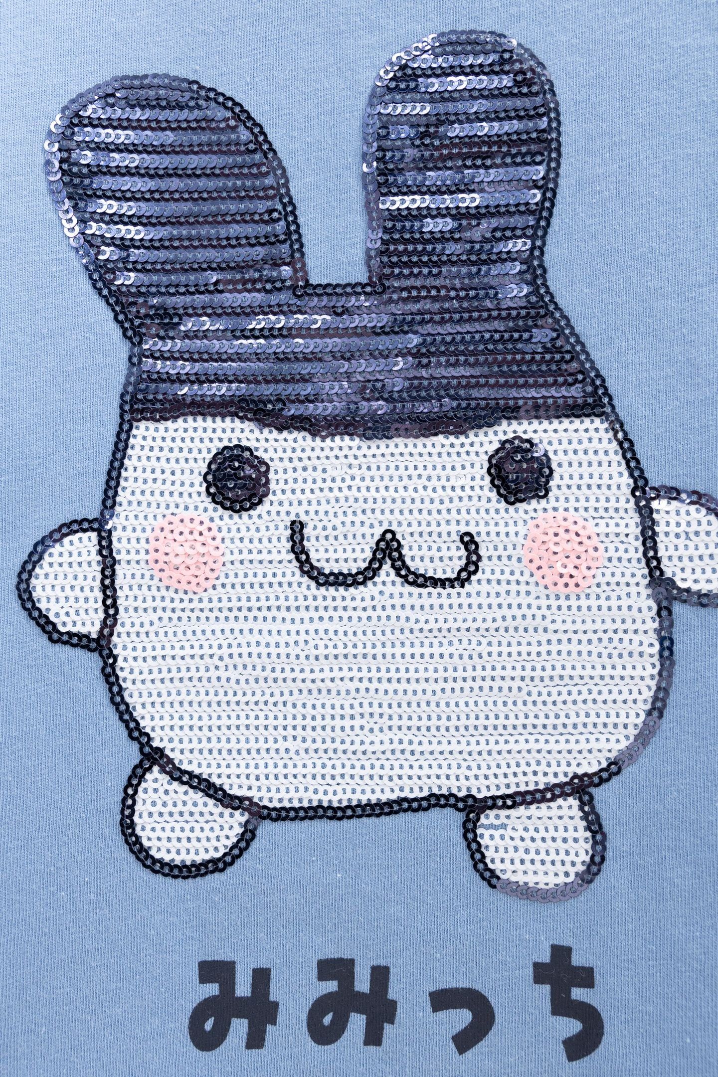 SEQUINED ORGANIC BLUE T-SHIRT TAMAGOTCHI X IKKS 5