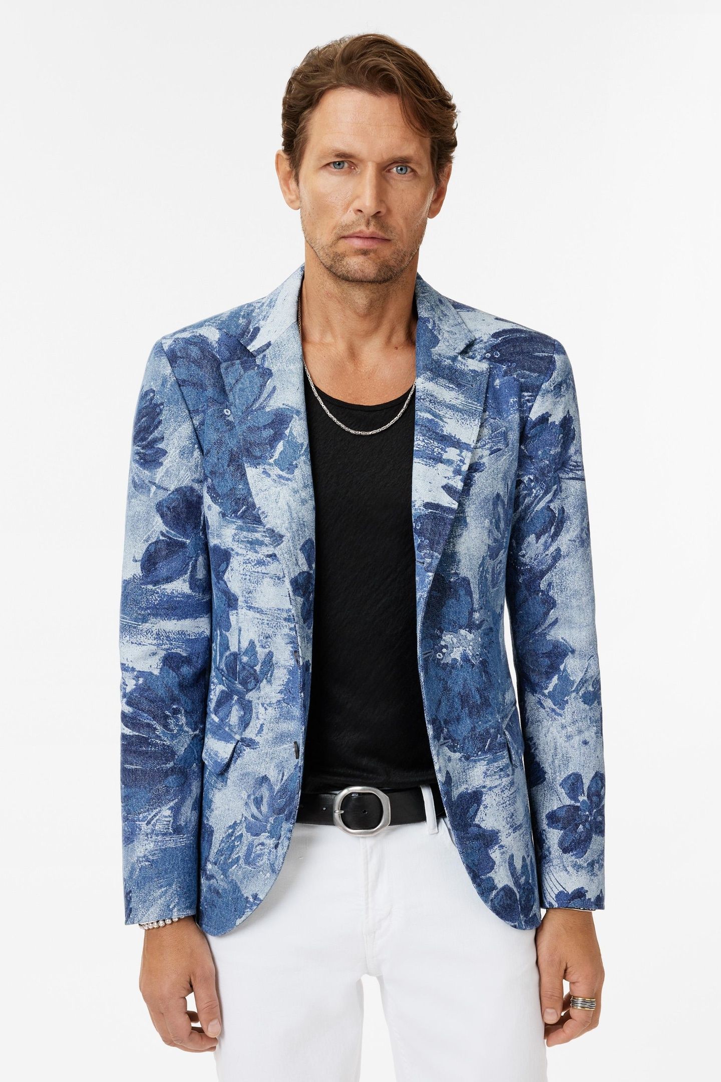 RIND JACKET - SLIM FIT NOTCH LAPEL JACKE LAKE BLUE 1