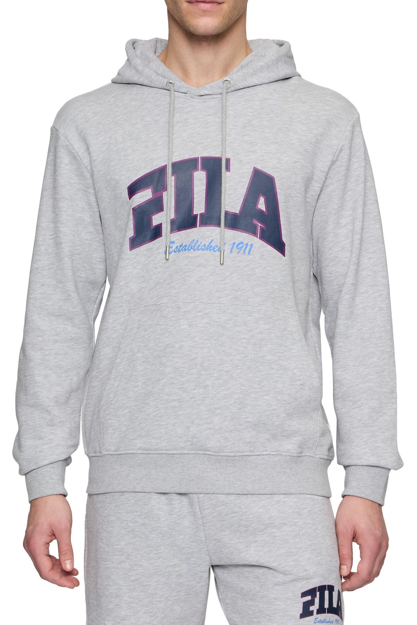 LANDEN REGULAR HOODIE LIGHT GREY MELANGE 2