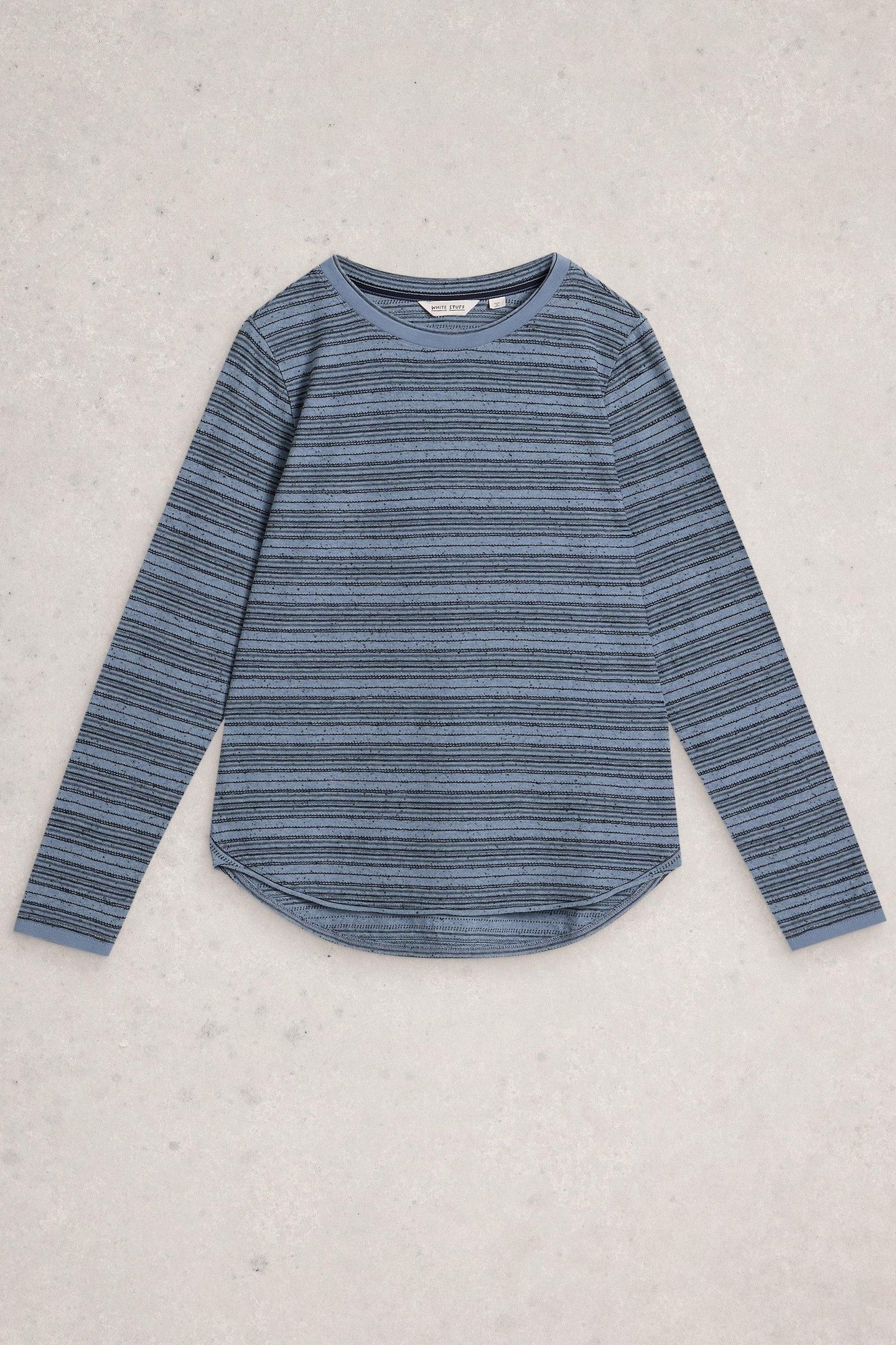 CLARA STITCH TEE MID BLUE 4