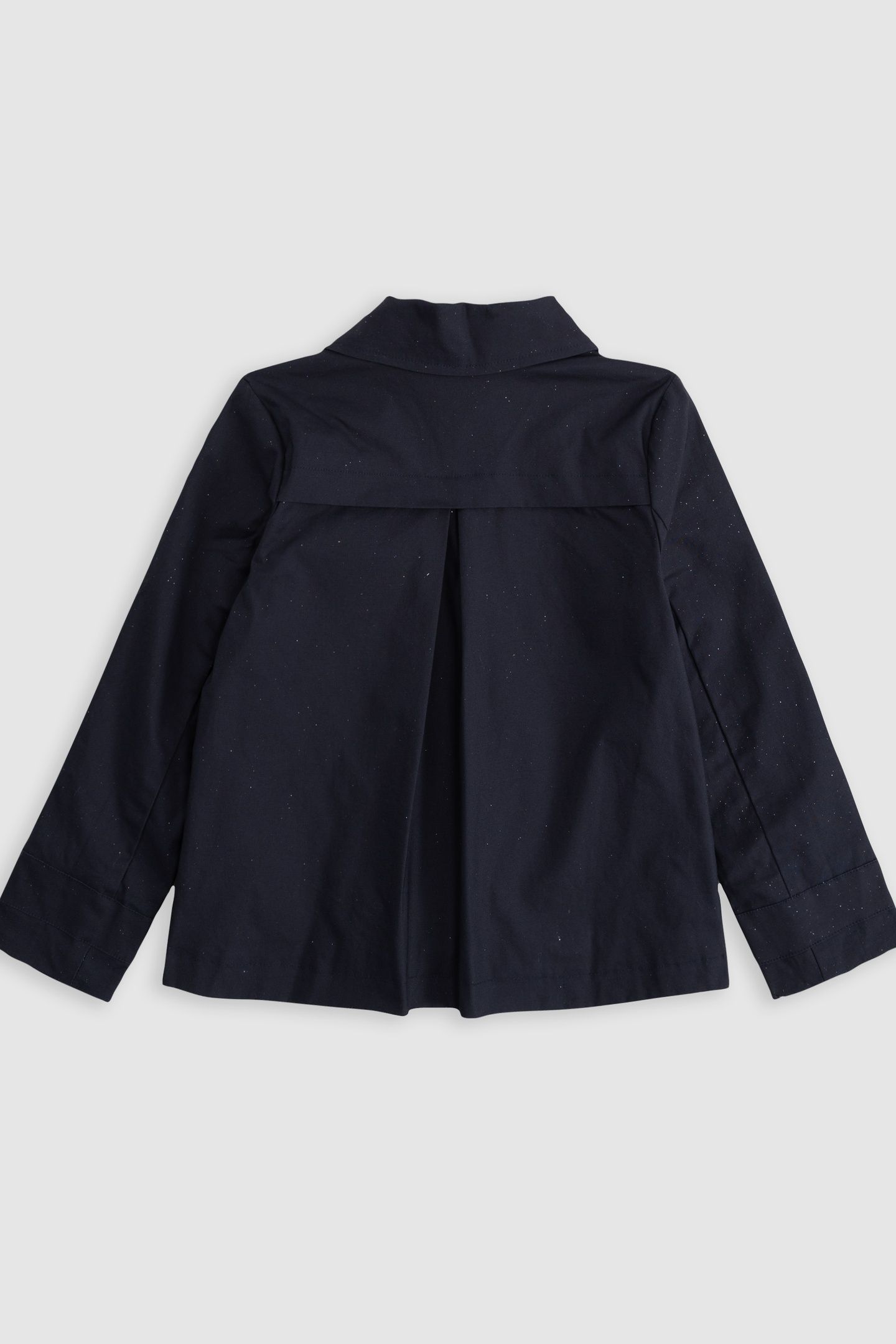 SHORT NAVY SEQUINED TRENCH COAT 2