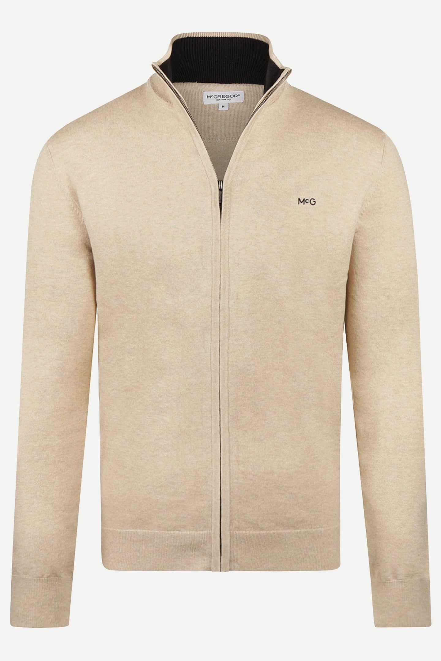ZIP THRU CARDIGAN SAND 2