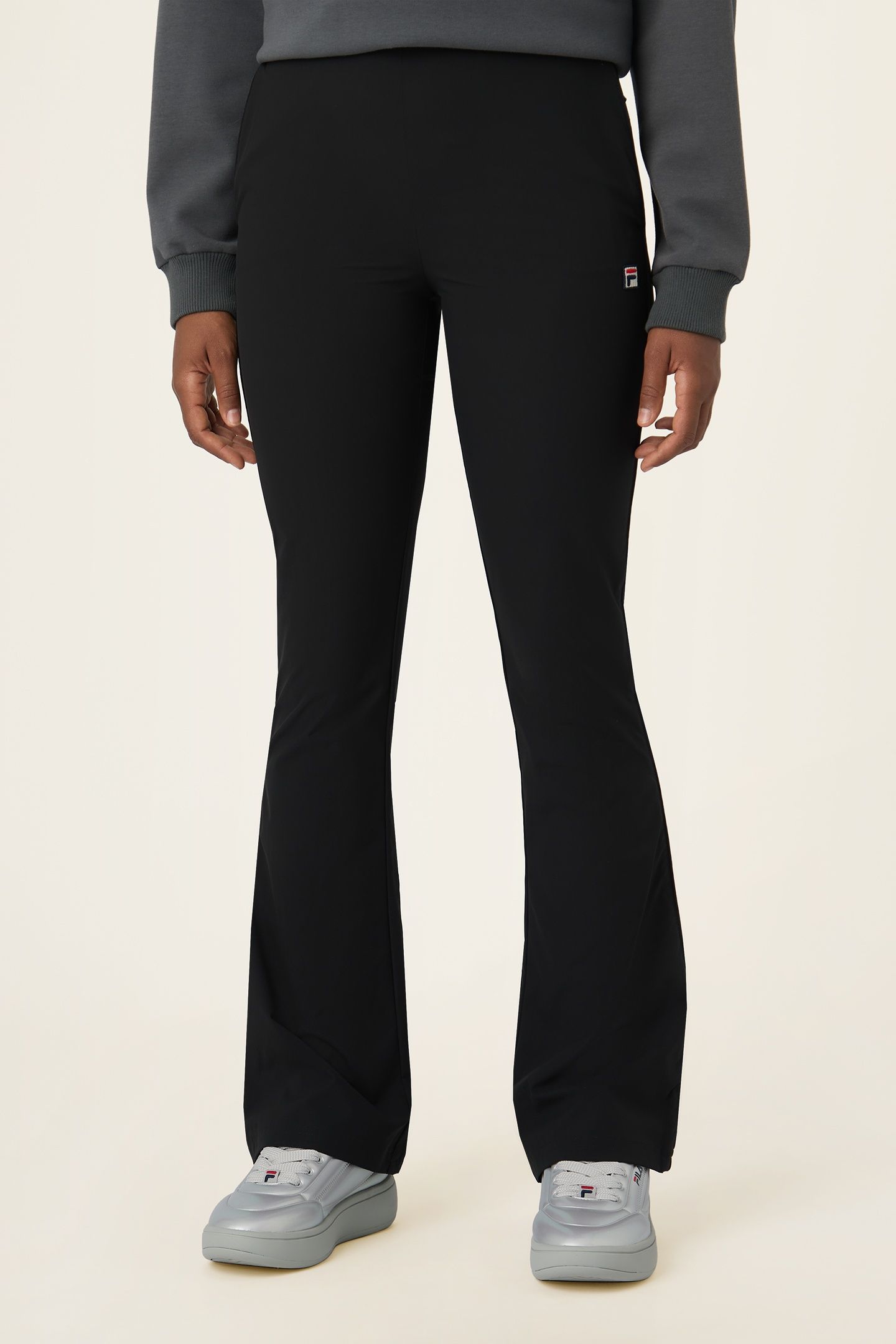 SIMONETTA FLARED 4-WAY STRETCH PANTS BLACK 1