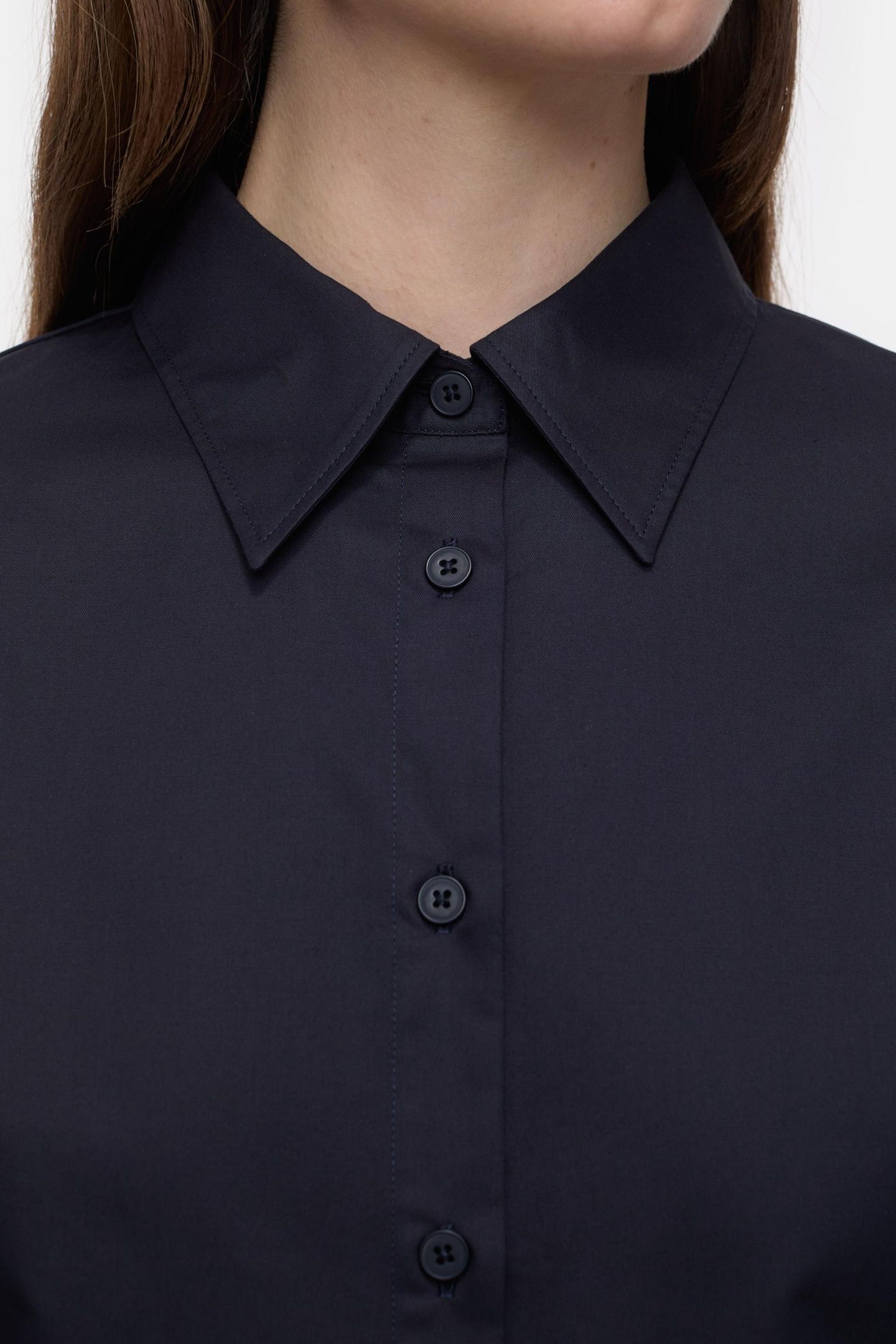 WAISTED SHIRT SHIRTS & BLOUSES DARK NIGHT 5