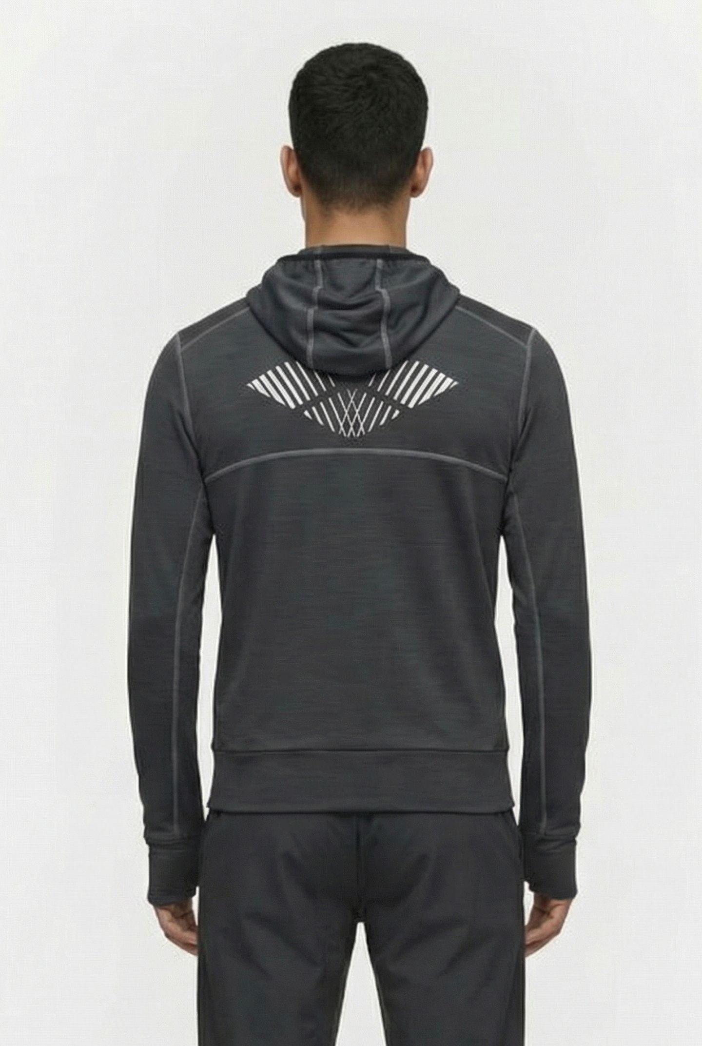 MEN'S HOODED JACKET SPACER LOGO BLACK 2
