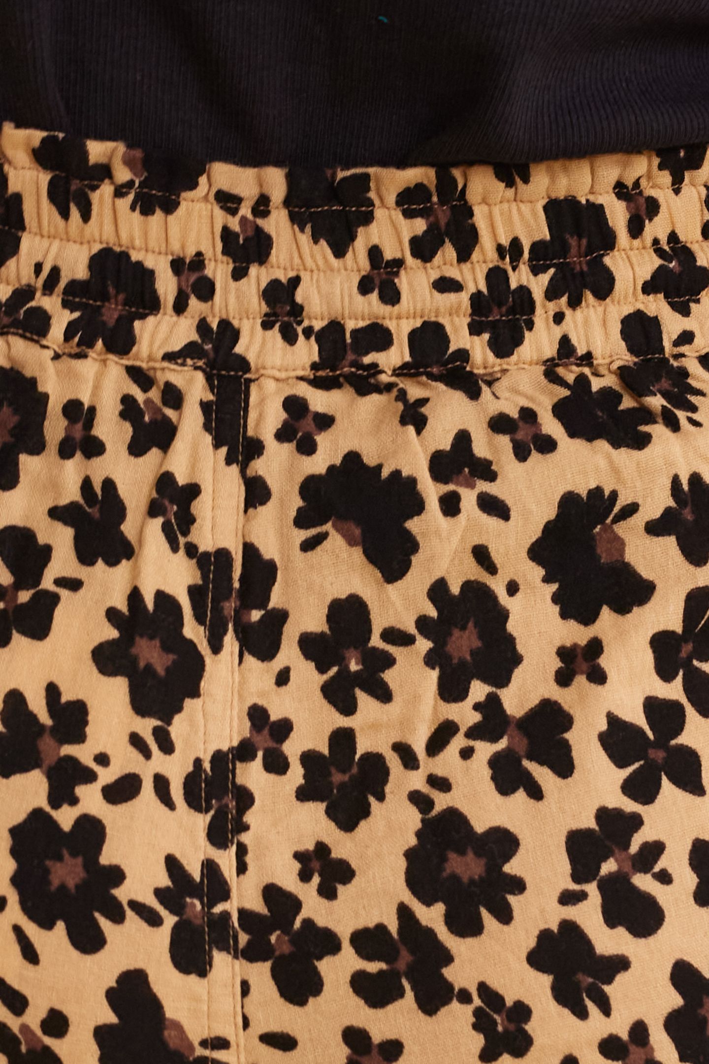FLORAL LEO PRINT BEIGE PANTS ECRU 5