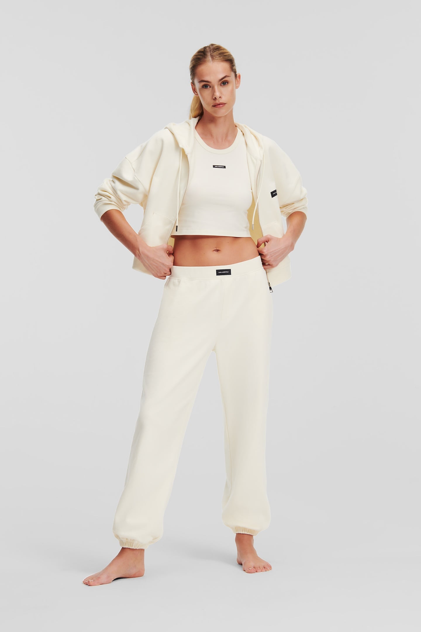 IVORY ESSENTIAL LOGO CUFFED JOGGERS 2