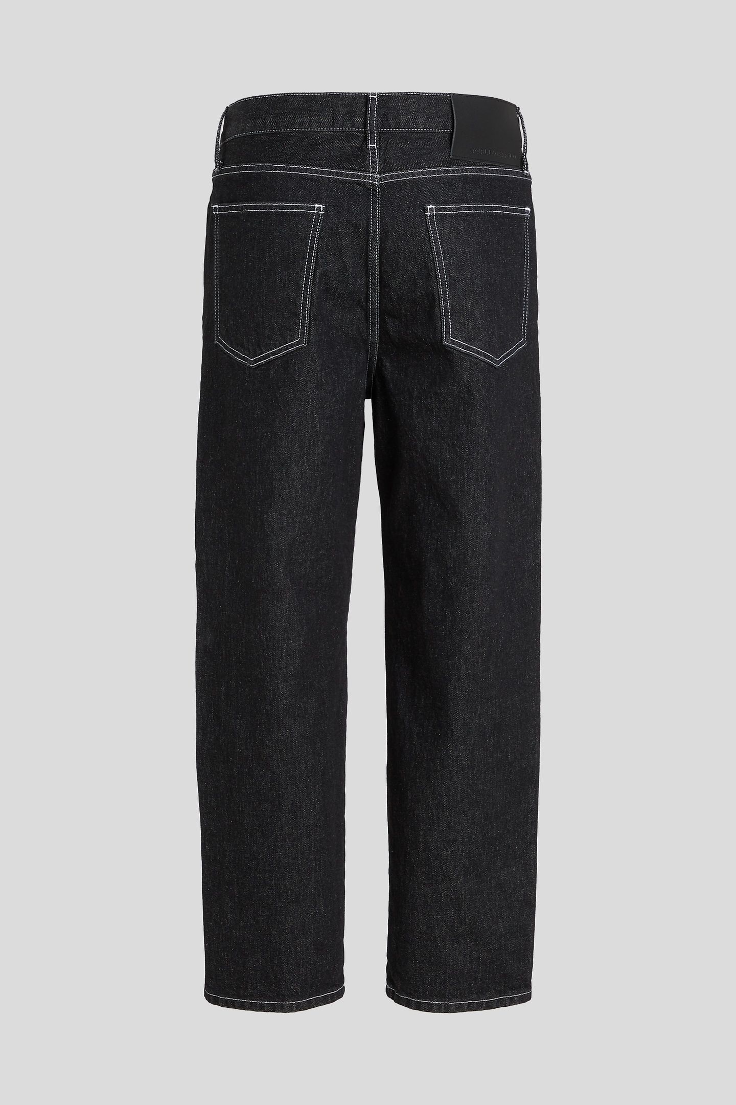 BLACK DENIM TAPERED DENIM PANTS 6