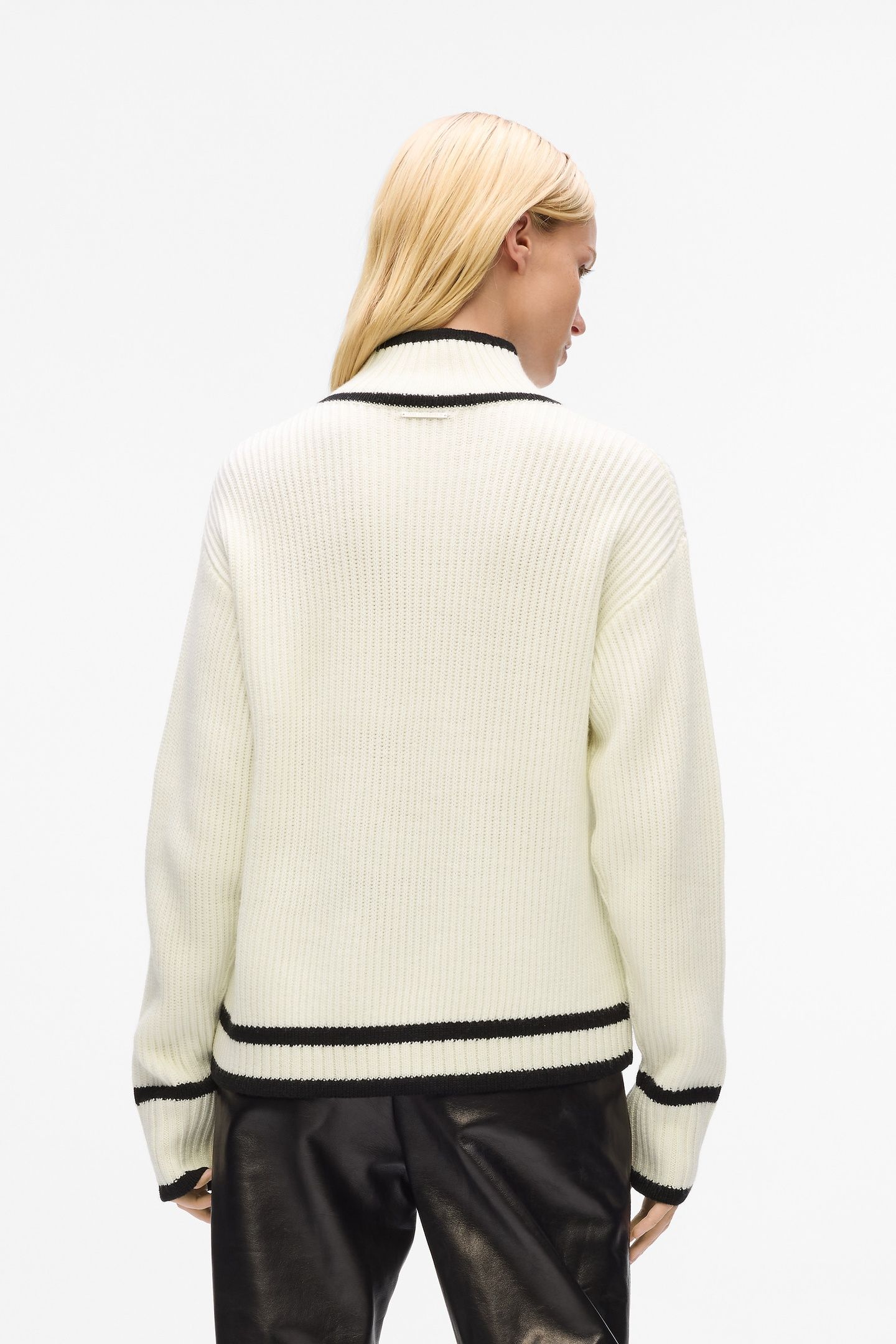 WHITE SOUTACHE AUTOGRAPH KNIT 3