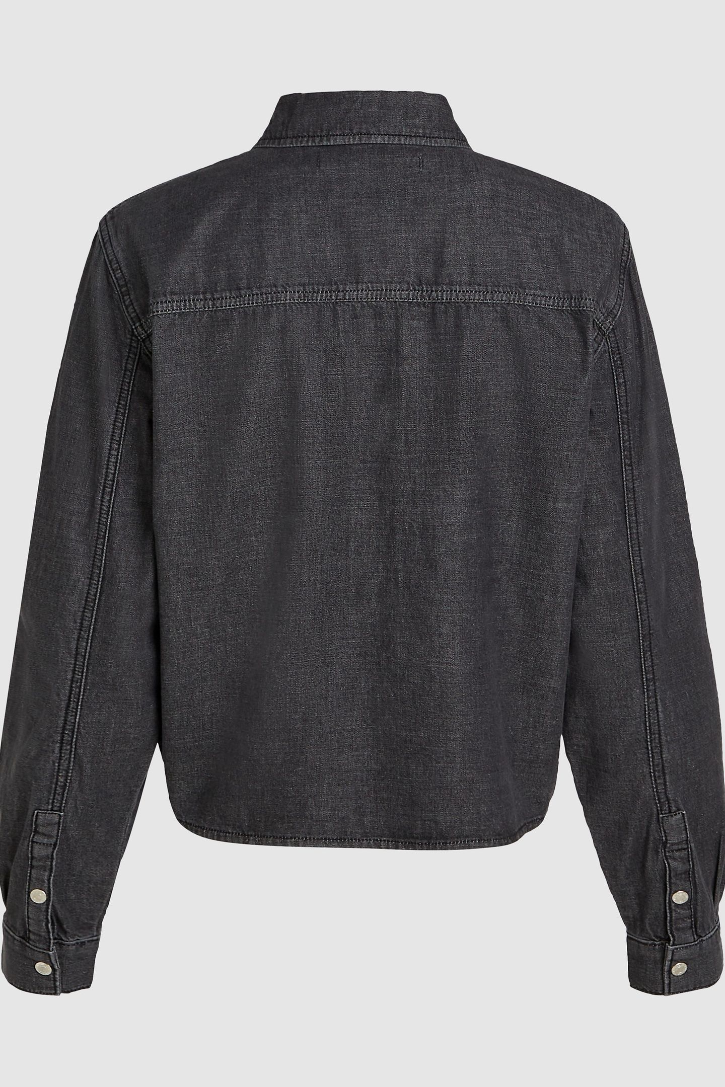 WASHED BLACK KLJ DENIM WRAP BLOUSE 6