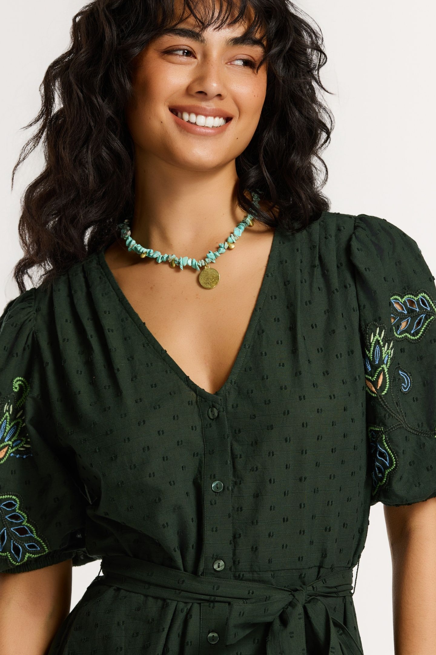 JOSEPHINE DOBBY DRESS GREEN PINES DOBBY 10