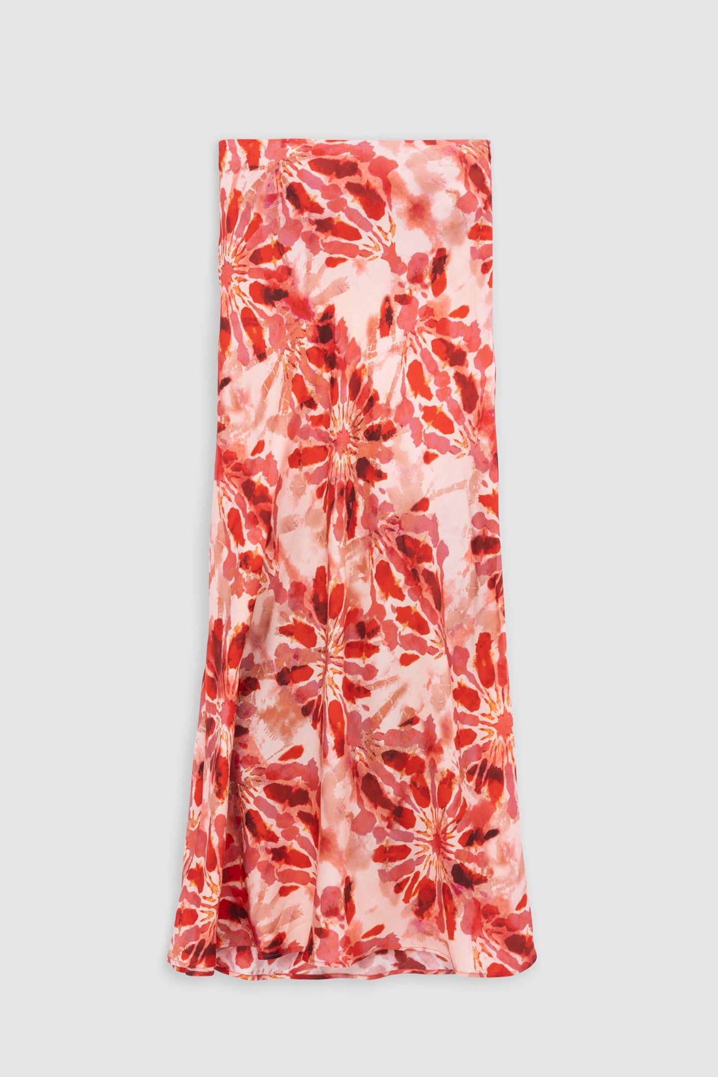RED BATIK PRINT LONG SKIRT 5