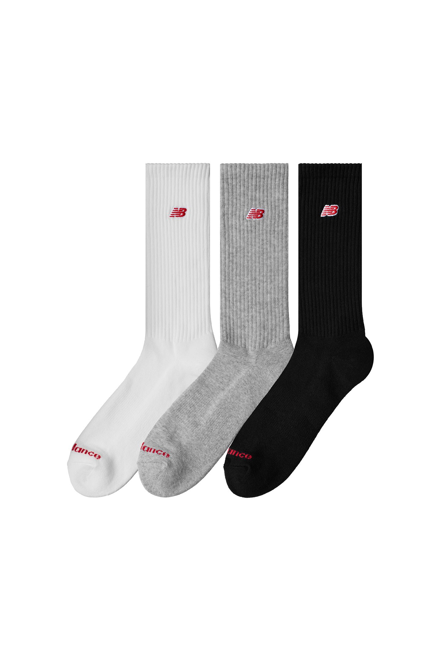 UNISEX PATCH LOGO CREW 3 PACK WHITE MULTI 2