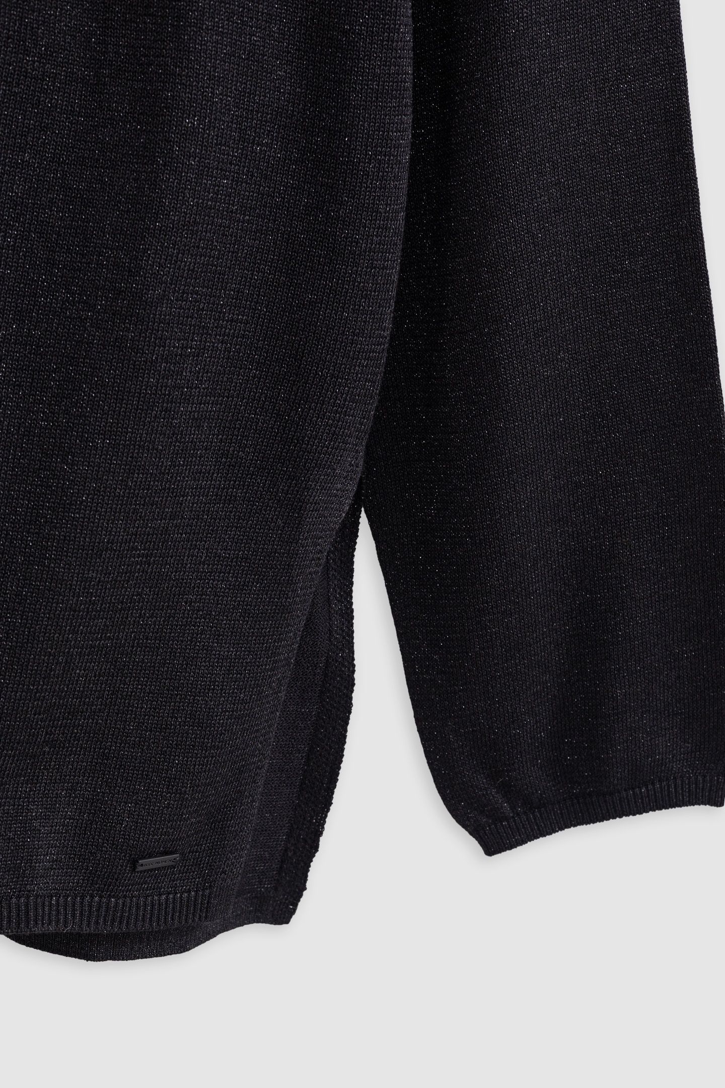 BLACK KNITTED SWEATER LUREX STUDDED MESSAGE 2