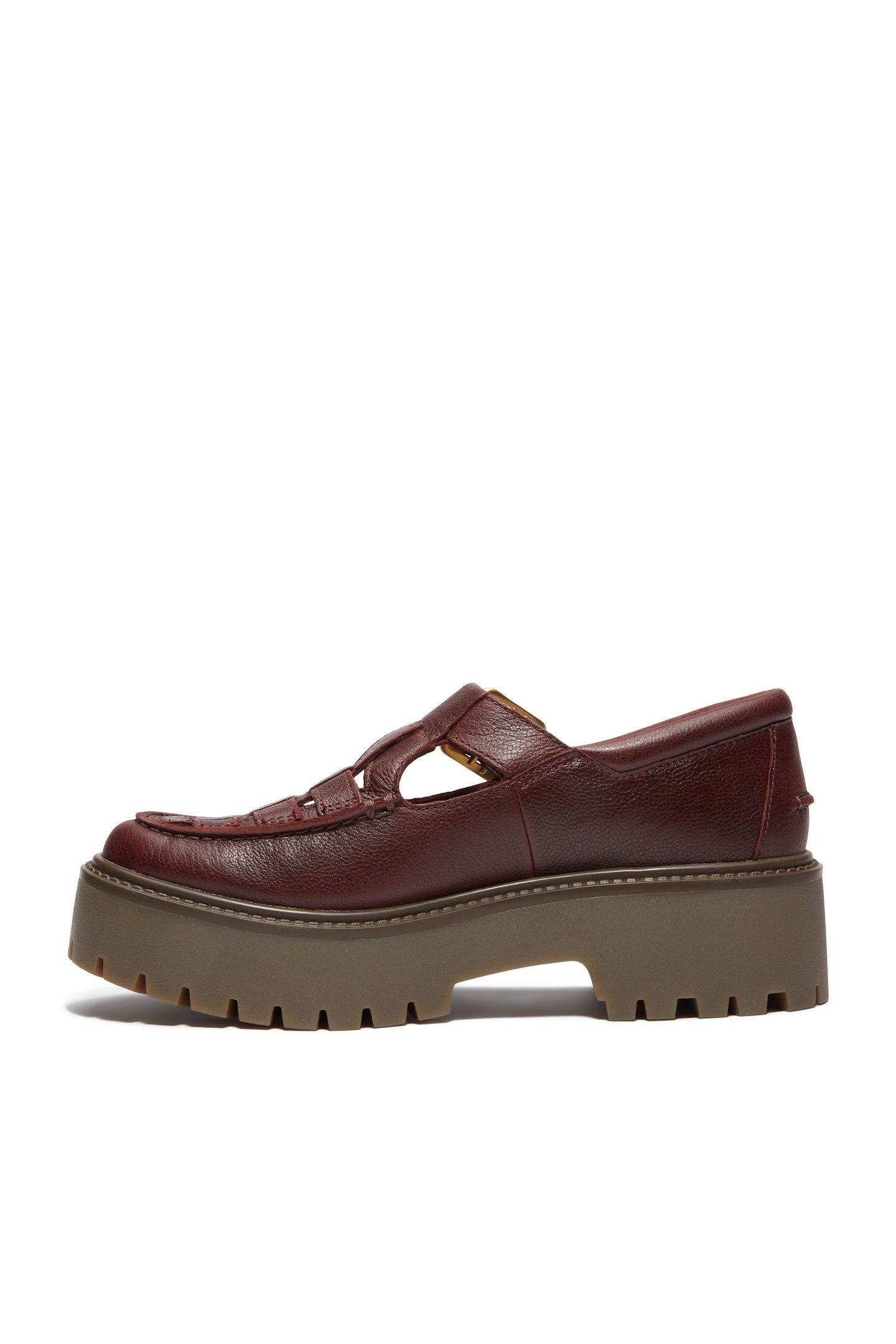 STONE STREET BUCKLE SHOE BURGUNDY FULL GRAIN 3