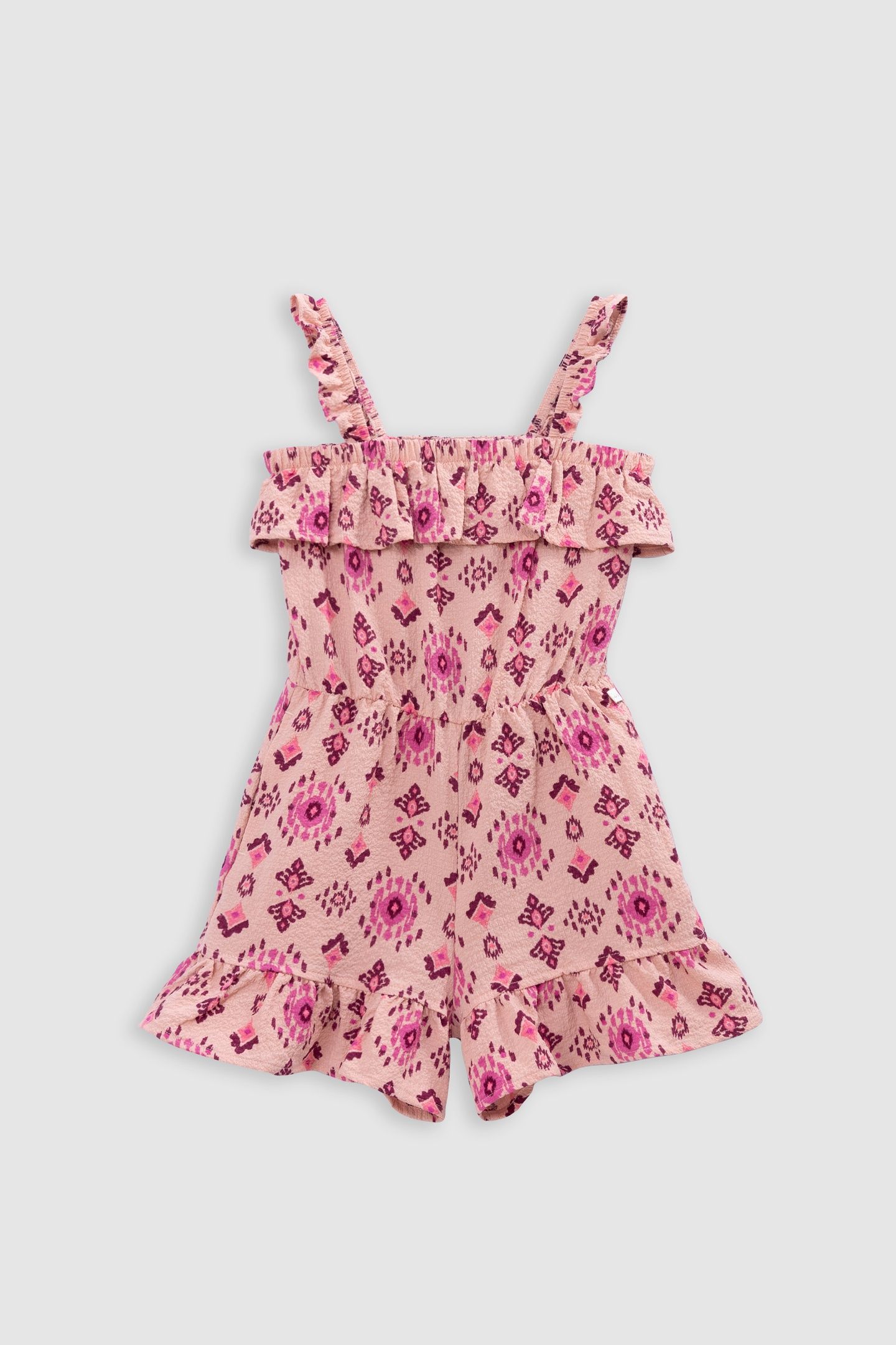 PINK MAXI ETHNIC PRINT JUMPSUIT 1