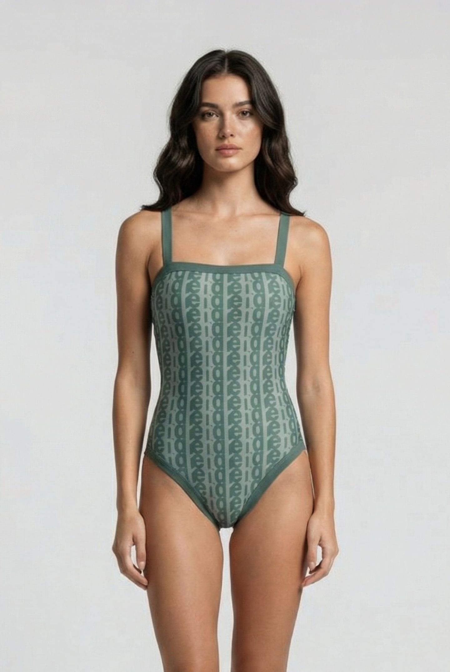 WOMEN'S ARENA MONOGRAM SWIMSUIT U BACK SAGE MULTI-SAGE 1