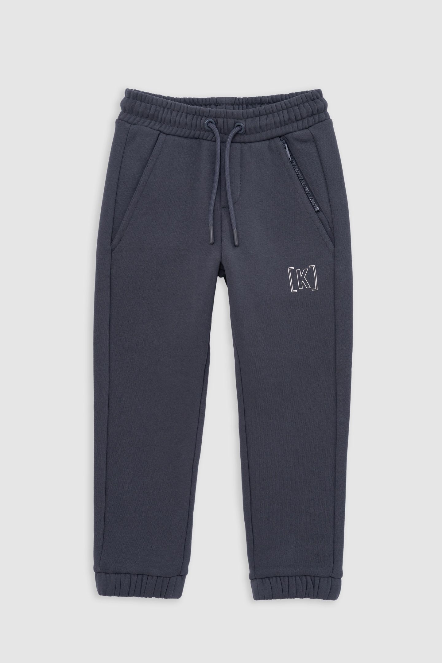 BOY'S GREY ONE-POCKET ZIP-UP JOGGING SUIT 1