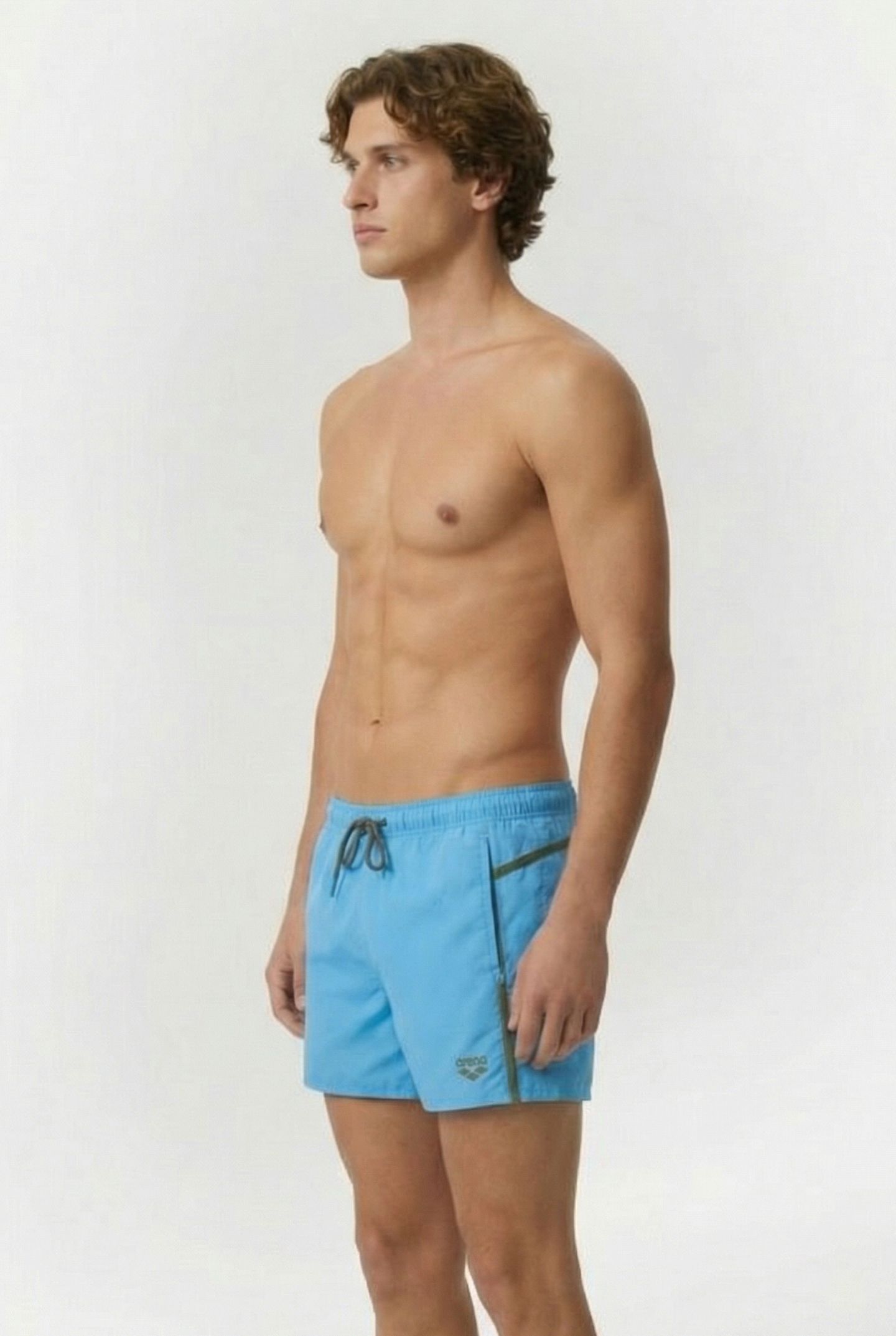 MEN'S ARENA PRO-FILE BEACH SHORT TURQUOISE-DARK OLIVE 3