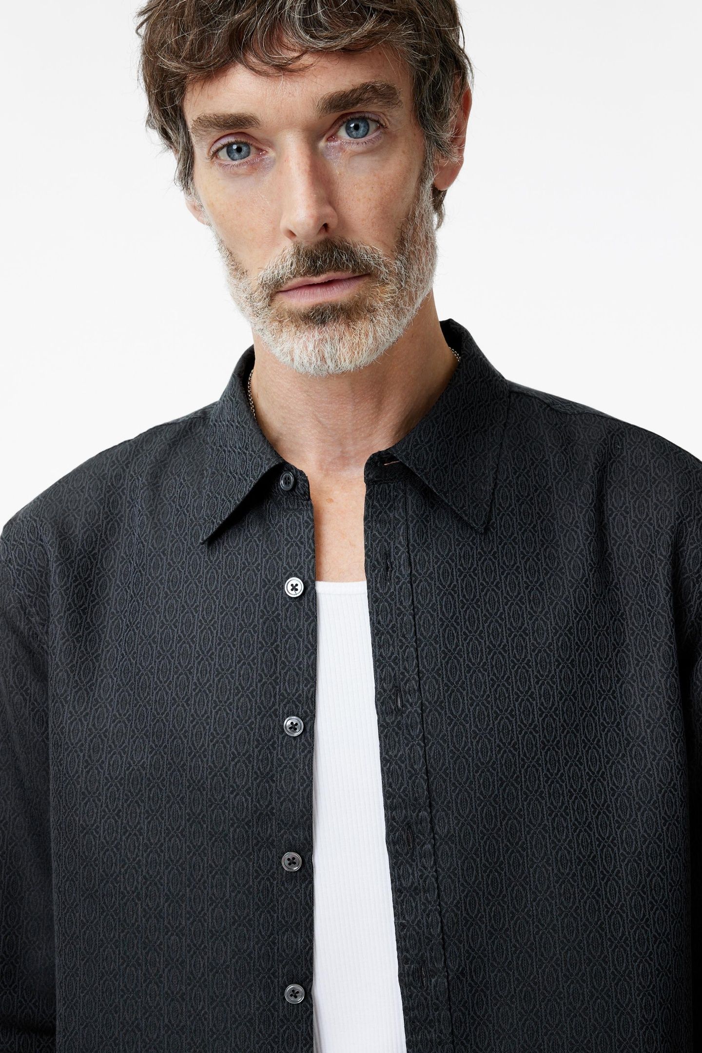 MARTIN SHIRTS - WIDE SPREAD COLLAR SHIRT BLUE SMOKE 3