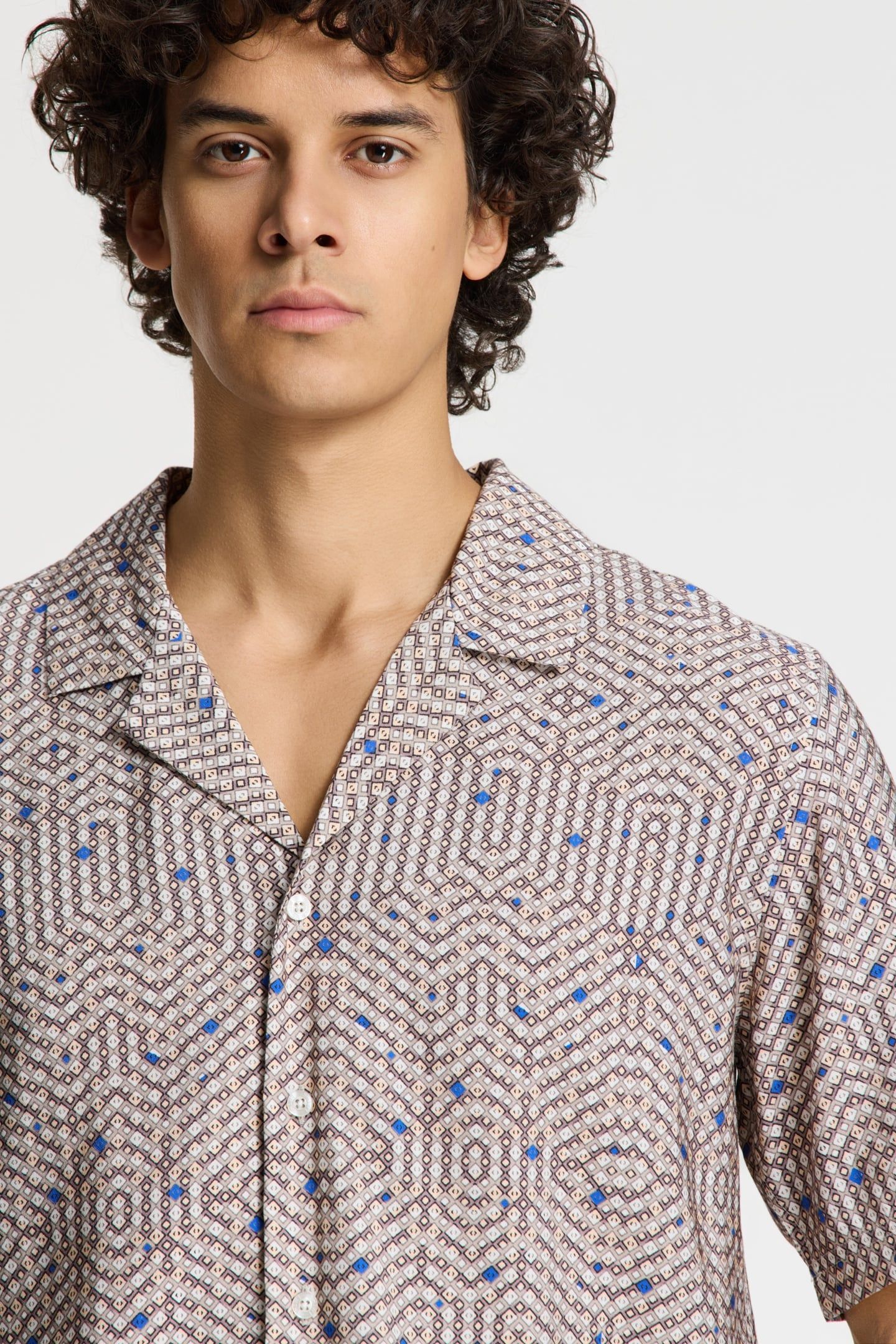 VIC SHORT SLEEVE SHIRT GEO STORM BEIGE GEO STORM 6