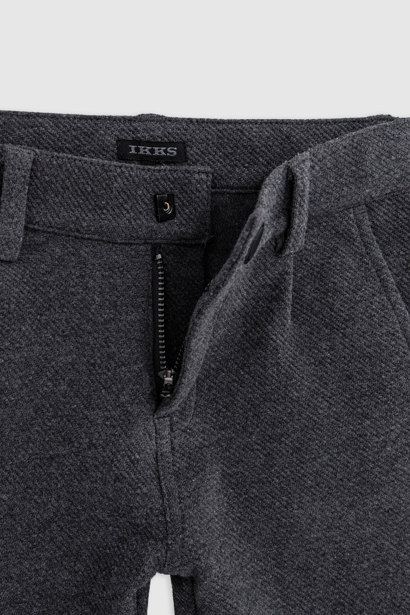 BOY'S CHINO GREY KNIT OTTOMAN PANTS 5