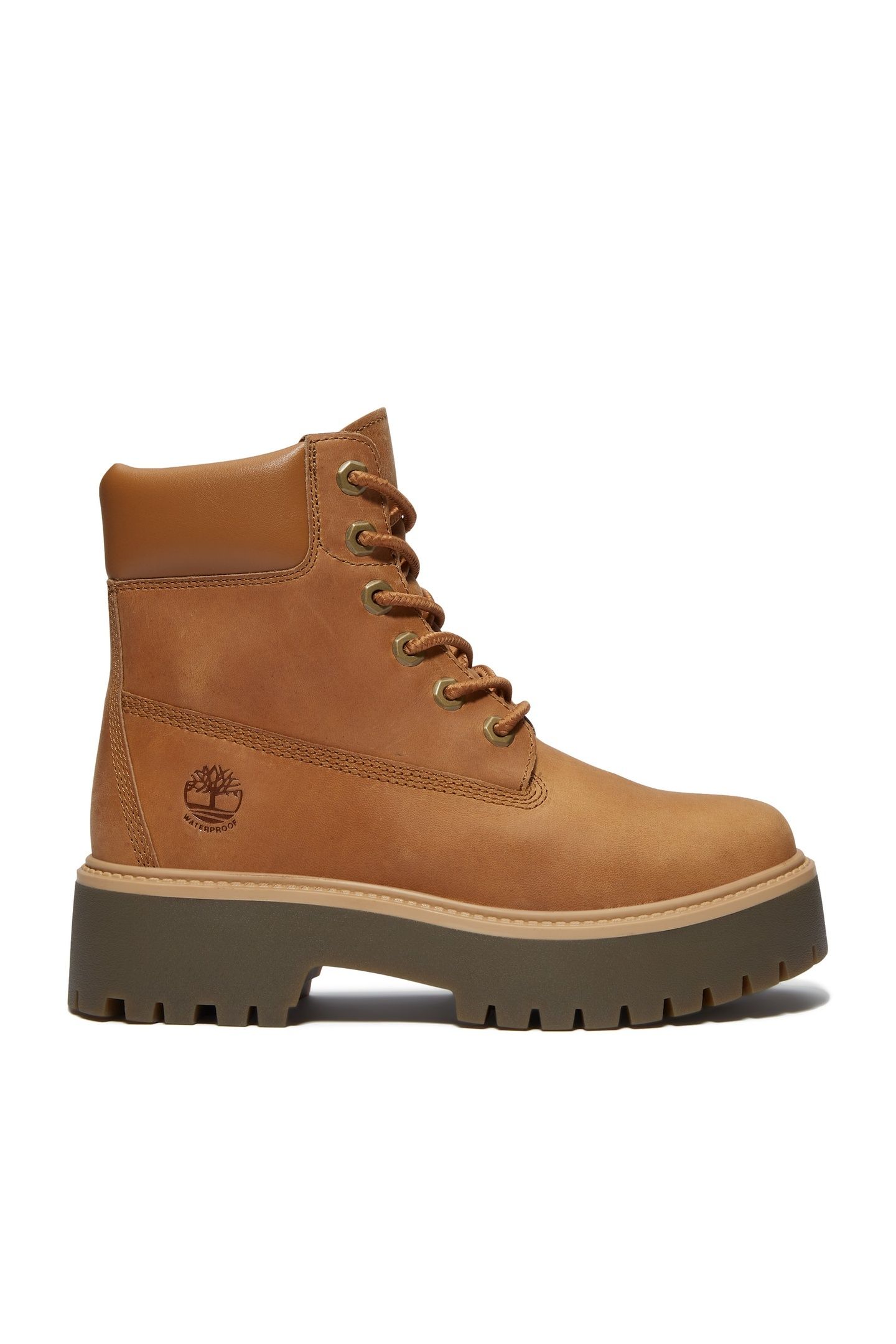 STONE STREET 6 INCH LACE UP WATERPROOF BOOT WHEAT FULL GRAIN 1