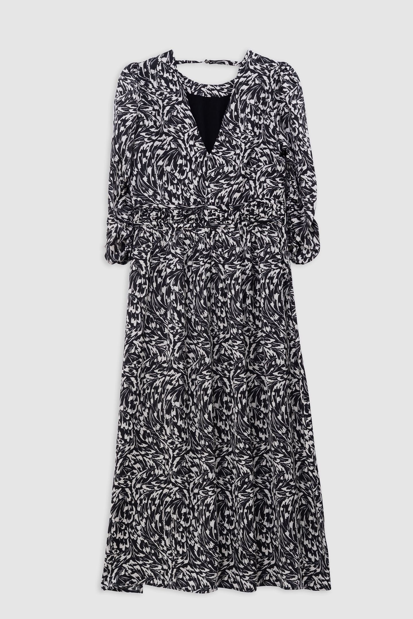 BLACK DRESS LENZING™ ECOVERO™ MINIMAL FLOWER 5
