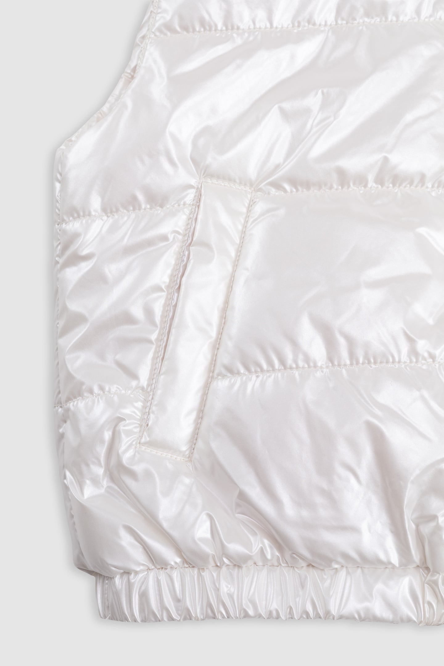 RECYCLED PADDED JACKET IN ECRU WITH HEART 4