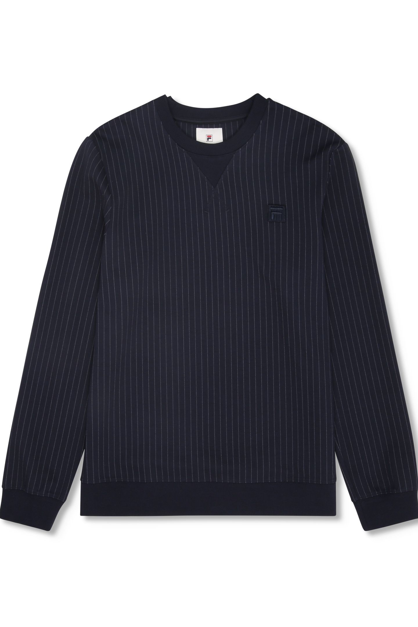 BRERA REGULAR PINSTRIPED CREWNECK SWEATSHIRT BLACK 5