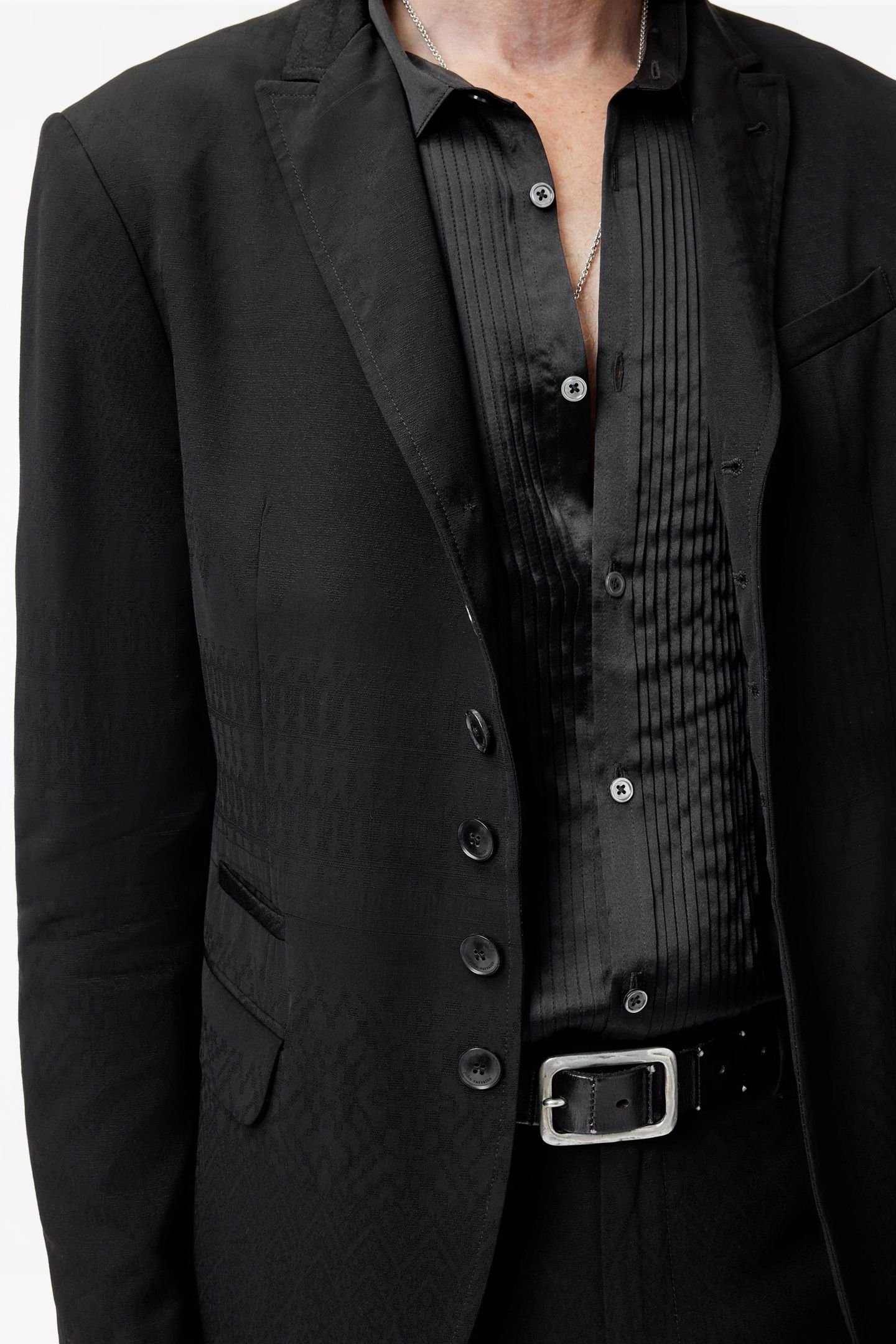 GERRY JACKET - SLIM FIT MULTI PEAK LAPEL BLACK 3