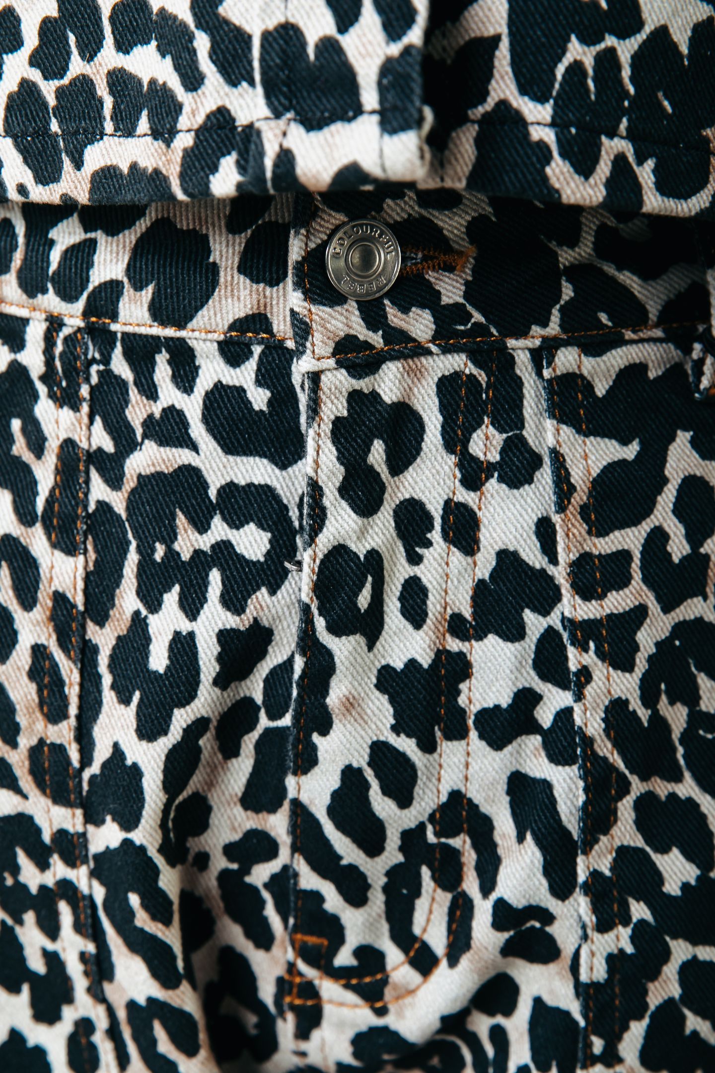 TINSLEY LEOPARD DENIM WORKER PANTS BEIGE 10
