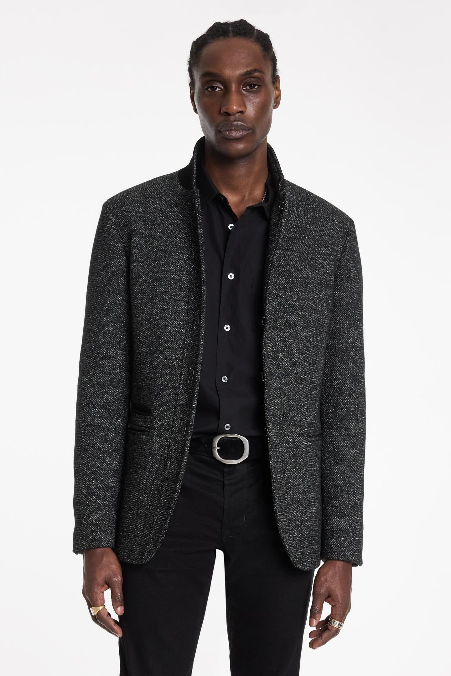 WALLACE HOOK AND BAR JACKET STEEL GREY 1
