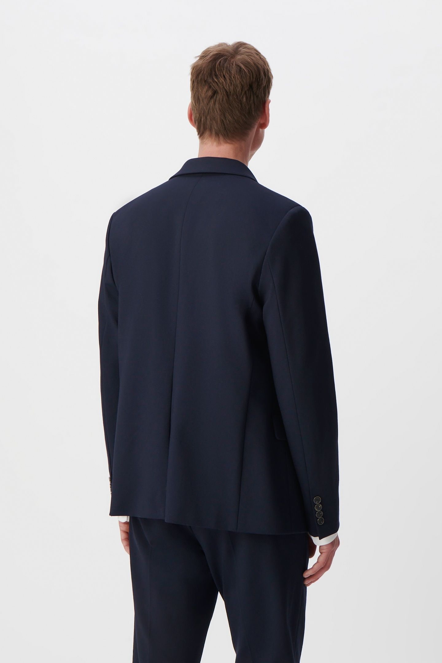 NAVY MILANO KNIT LOOSE SUIT JACKET 4
