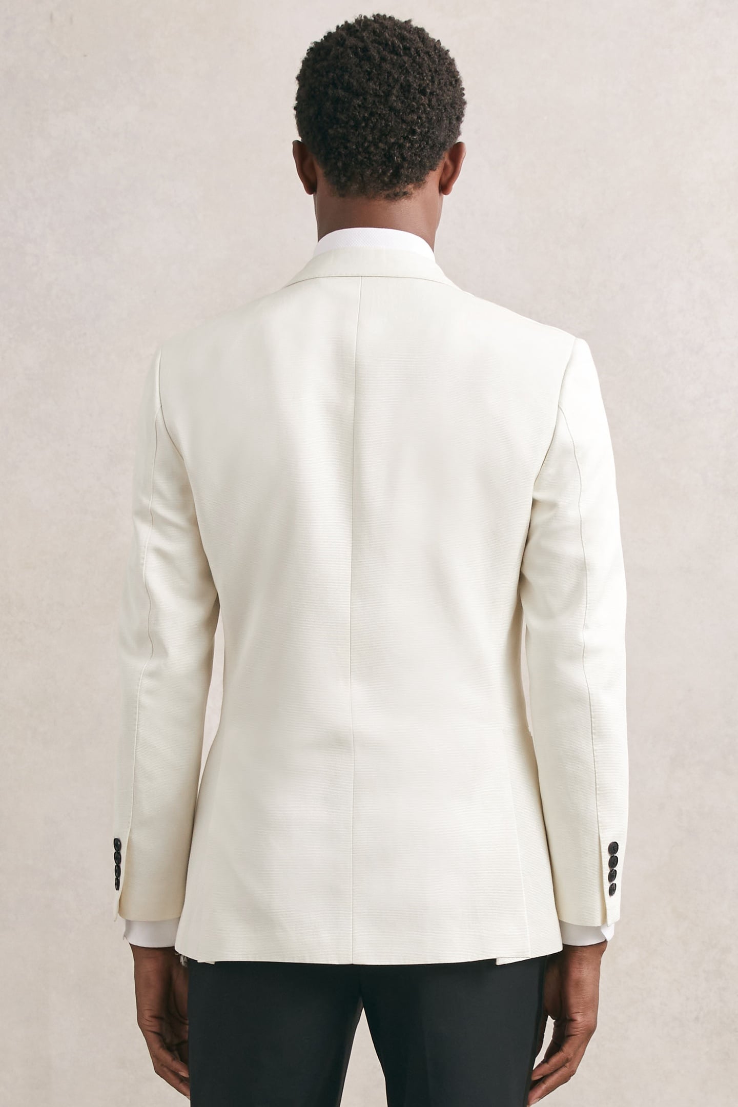 SB 1B PEAK TEXTURE BLAZER IVORY 2