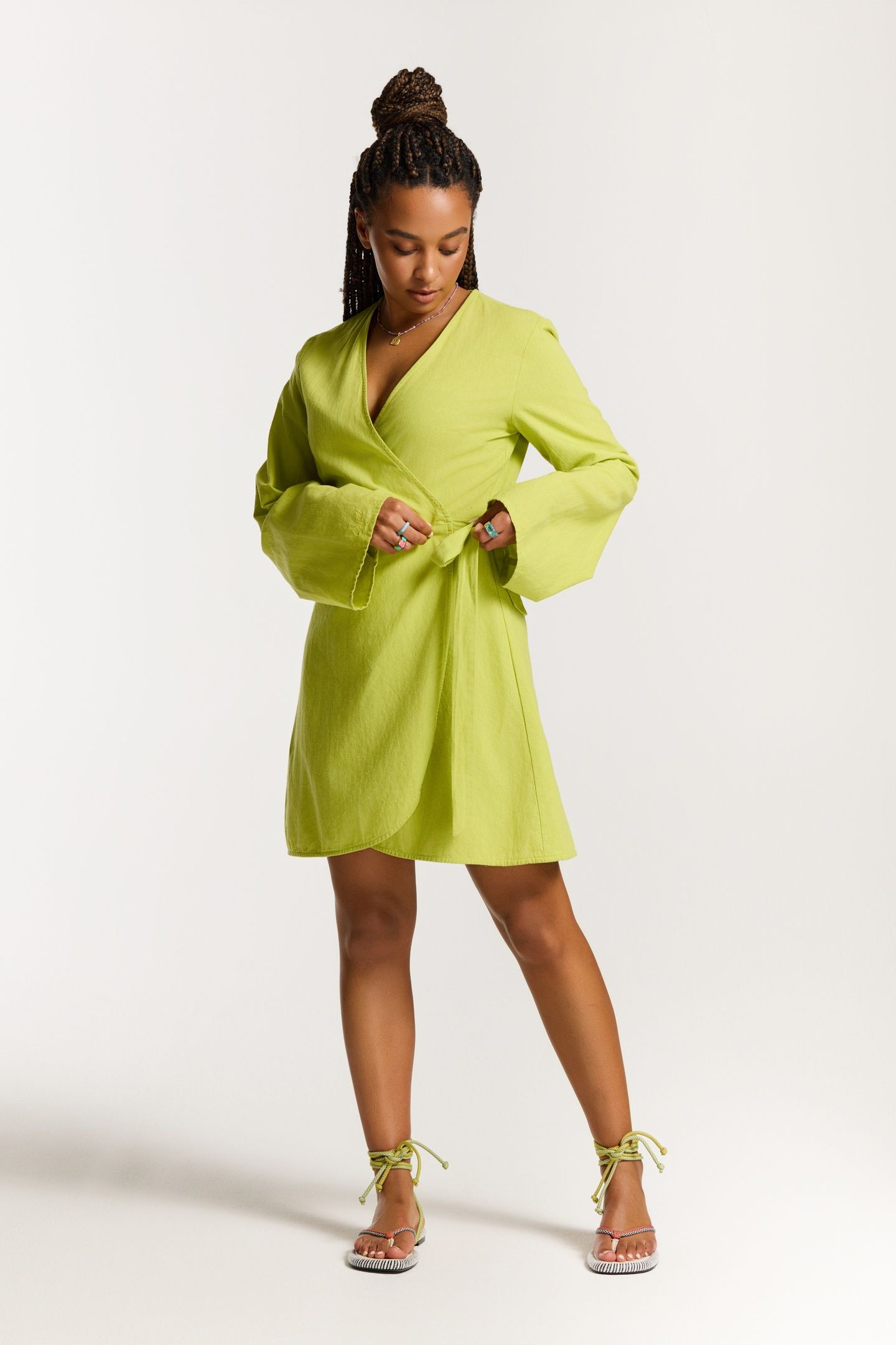 JANELLE DRESS GREEN PISTACHE 1