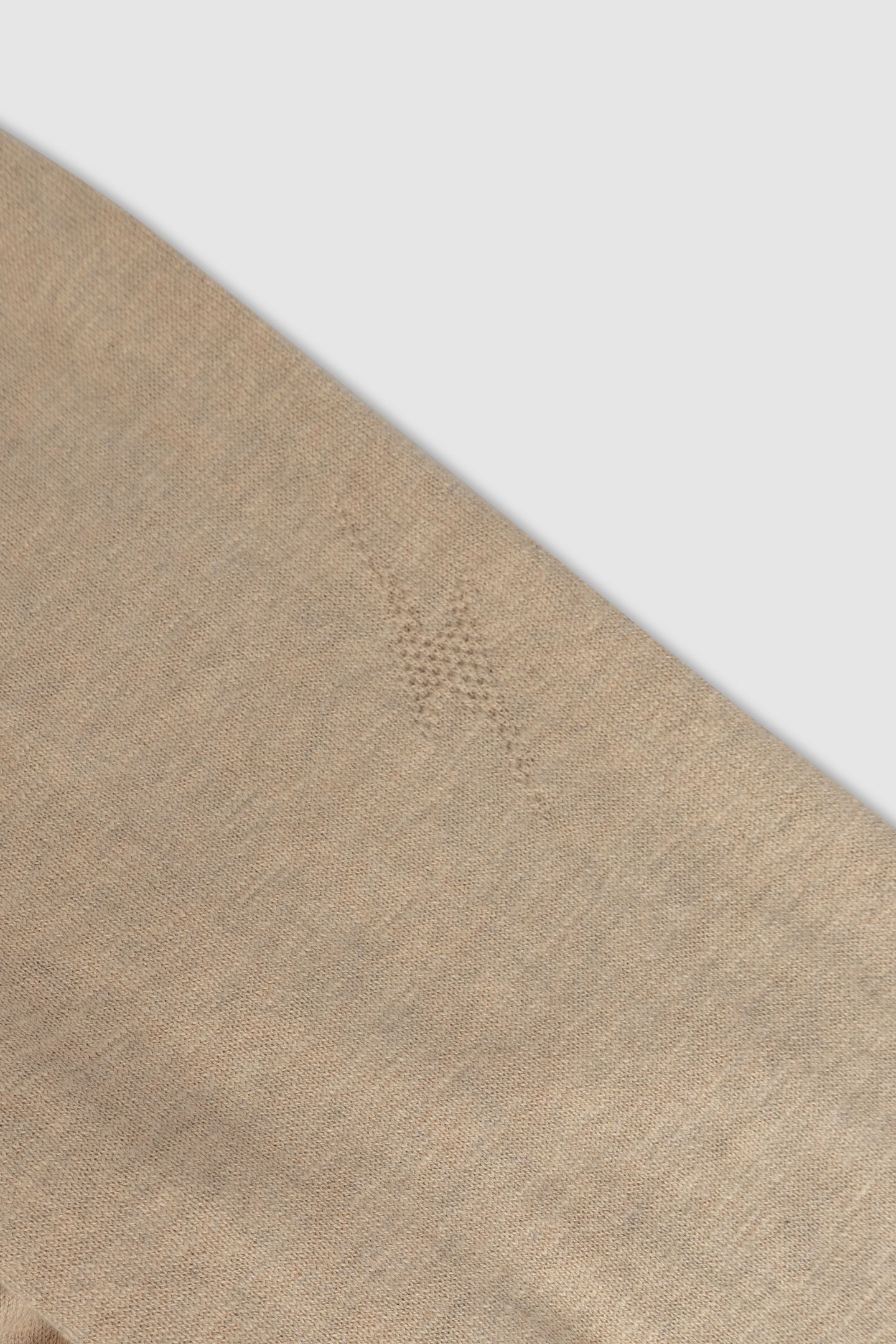 BEIGE SLUB KNIT SWEATER WITH ROLLED COLLAR 5