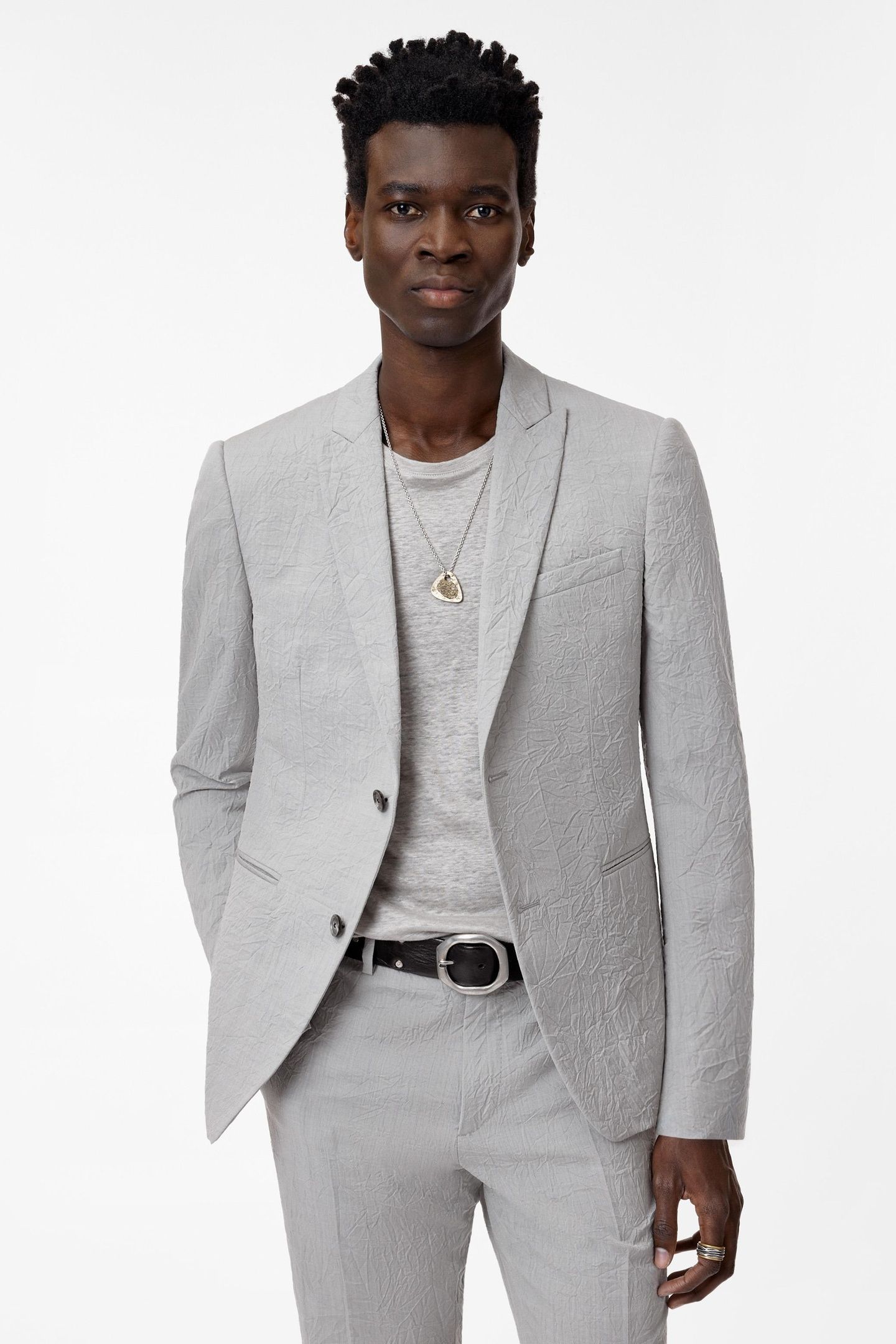 ROMA JACKET - AUSTIN FIT - TWO BUTTON SK ASH 1