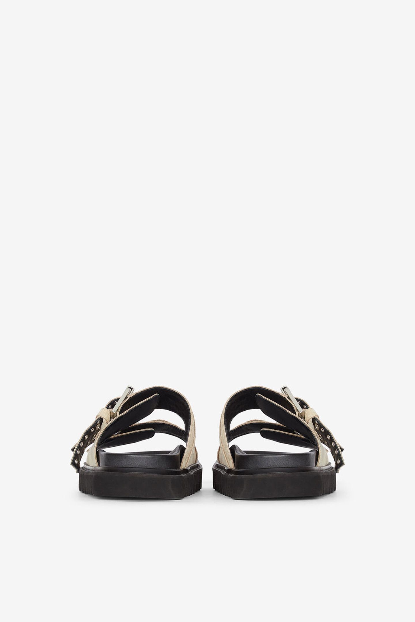 BOLUM SUEDE SANDALS BEIGE STUDS 4