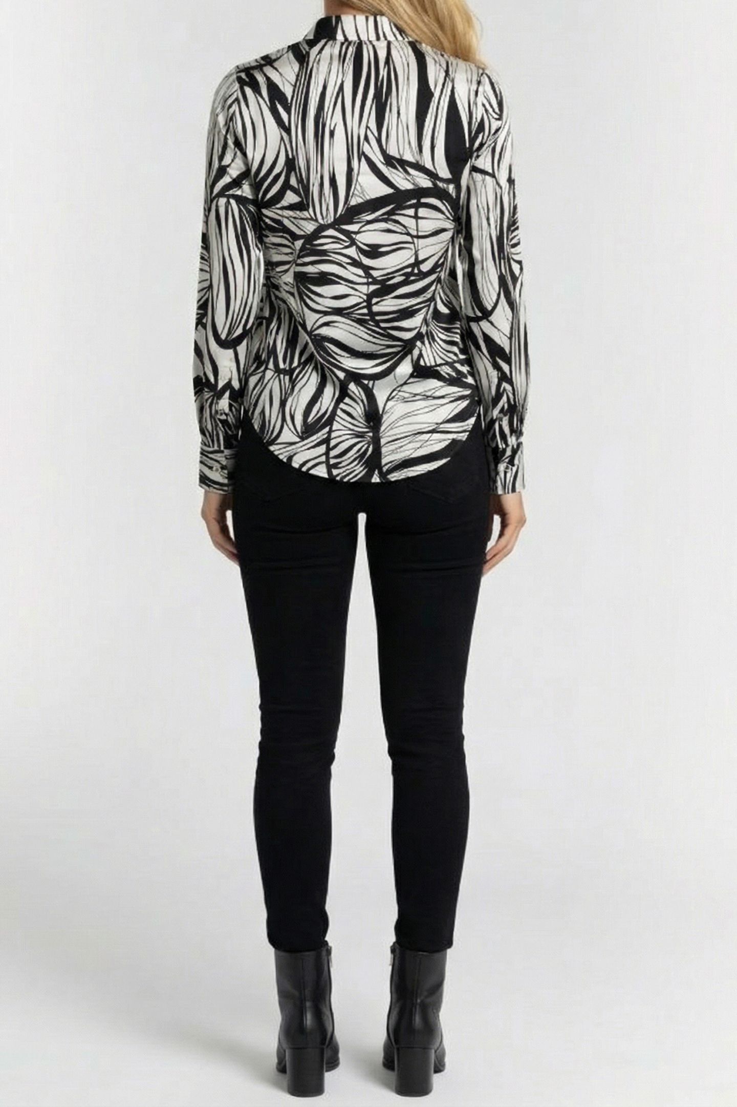 MARCIANO BY GUESS MELISSA PRINTED SHIR ABSTRACT LEAVES PRIN 2