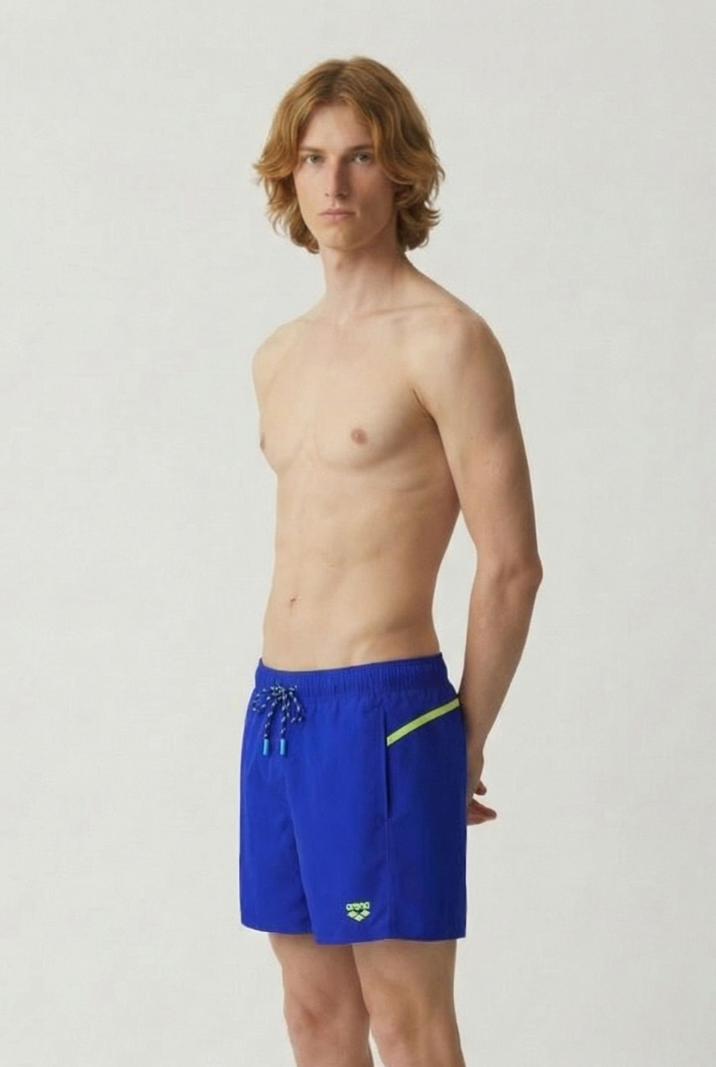 MEN'S ARENA PRO-FILE BEACH SHORT NEON BLUE-SOFT GREEN 3