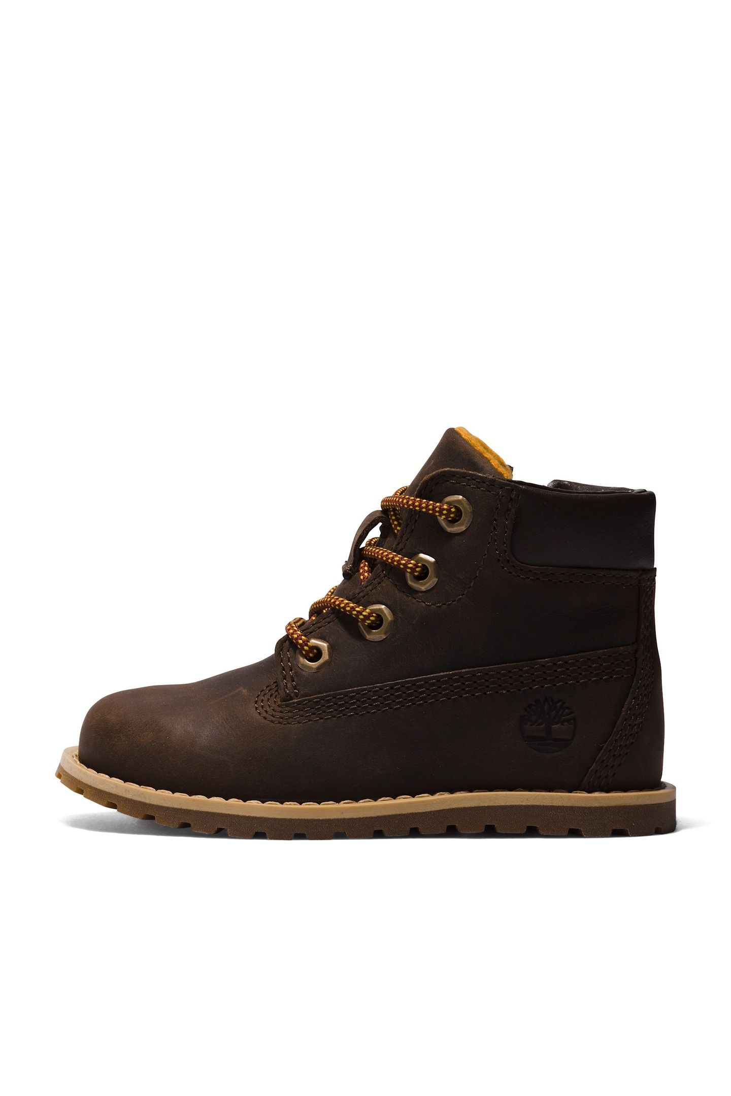 UNISEX POKEY PINE MID LACE UP WITH ZIP BOOT DARK BROWN 3